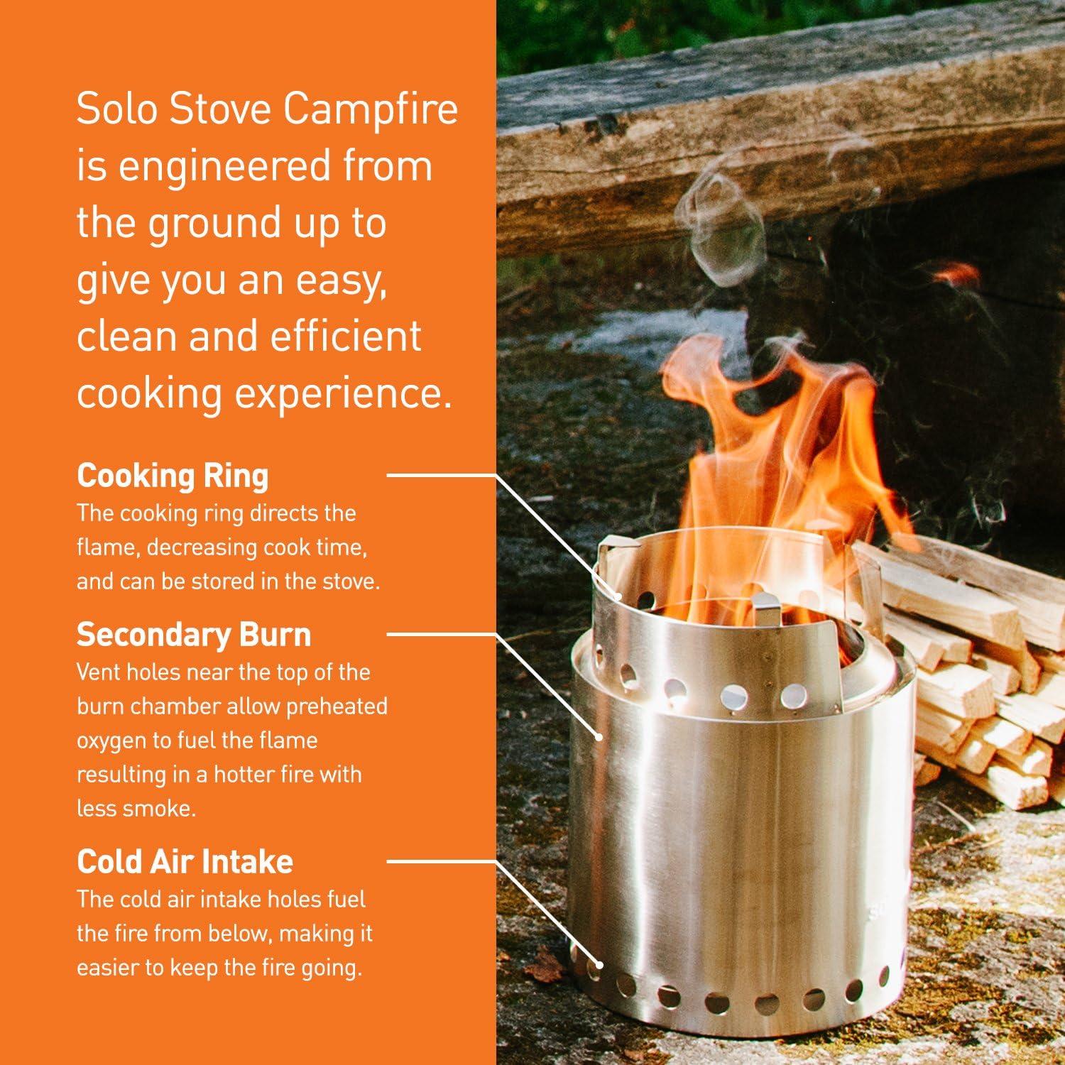 Combo Estufa de Camping Solo Stove Campfire + Set de 2 Ollas
