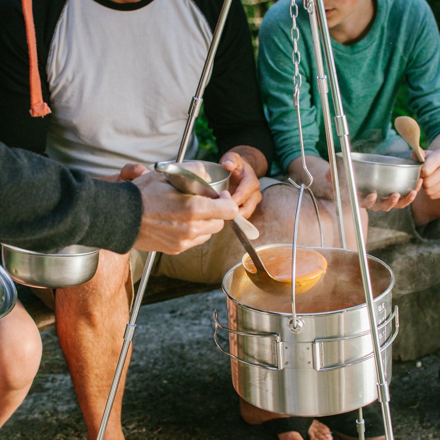 Combo Estufa de Camping Solo Stove Campfire + Set de 2 Ollas