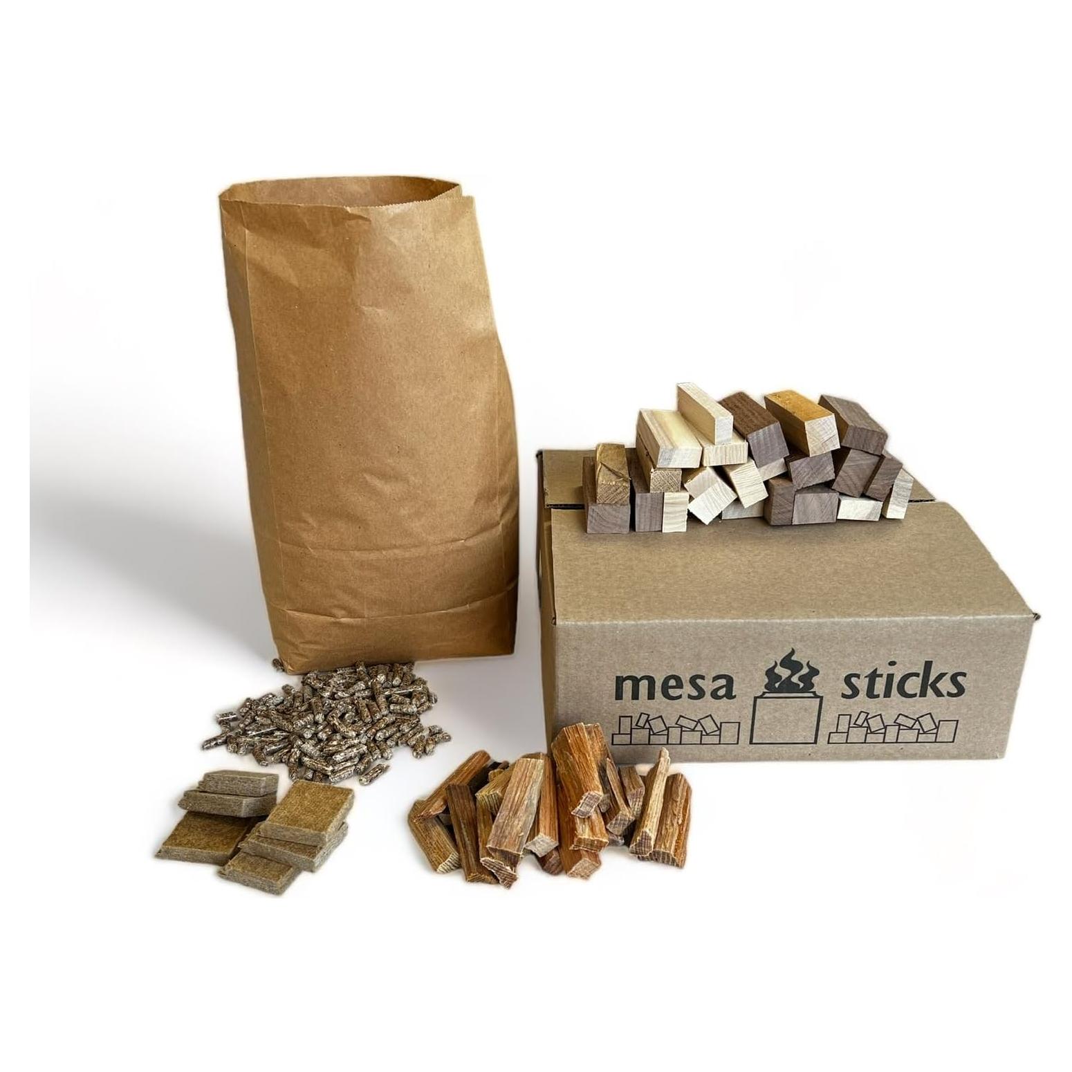 Mini Leña NATURA 20lbs (9.07kg) para Solo Stove - Troncos 8.89cm