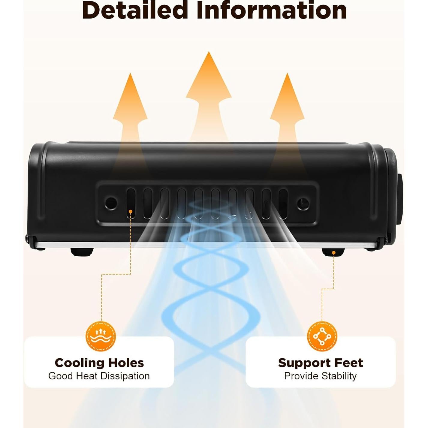 Estufa de Camping Portátil QUEWATSA Doble Quemador Butano 64x27.8cm