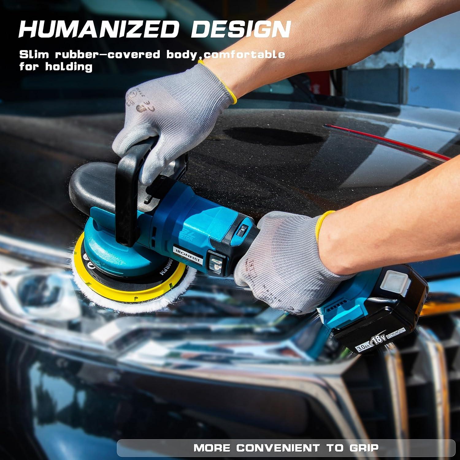 Pulidora de Coche Inalámbrica IRONFIST 6" 750-6800RPM