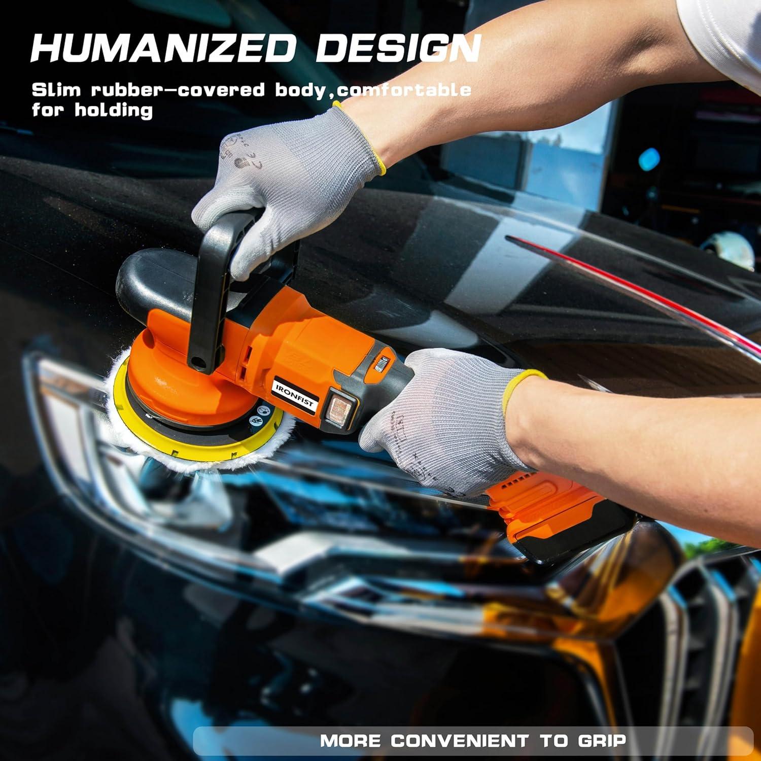 Pulidora Orbital Inalámbrica IRONFIST 20V 6" Sin Escobillas