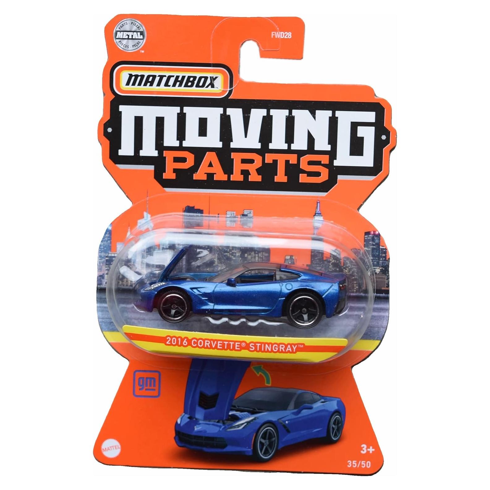 Coche Matchbox Corvette Stingray 2016 Escala 1:64 Azul