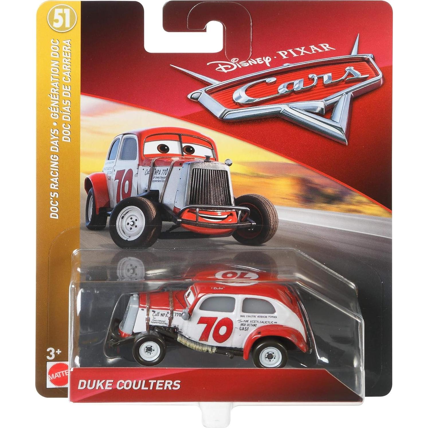 Vehículo Disney Cars Duke Coulters 1:55 Mattel