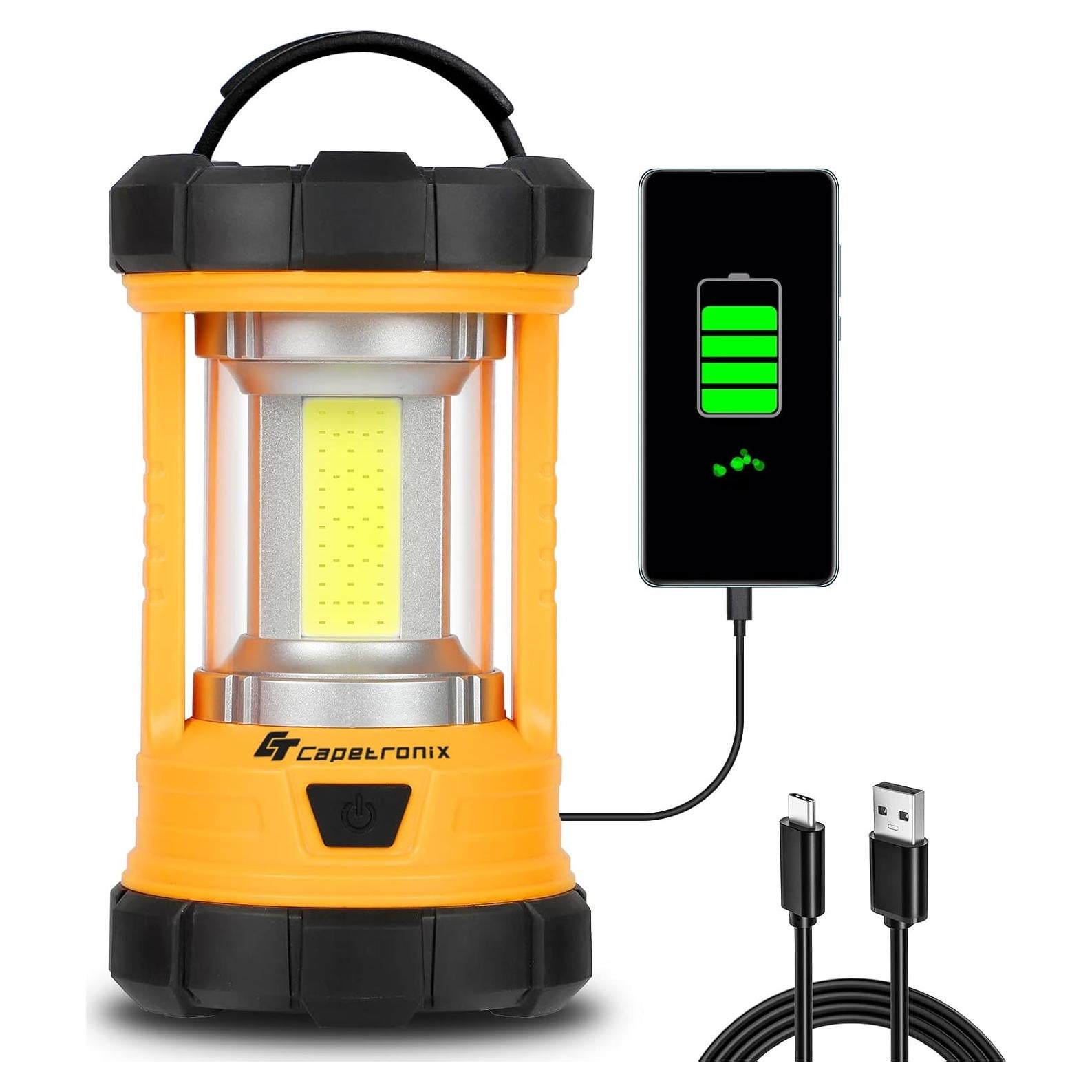 Linterna de Camping CT CAPETRONIX 3200LM Recargable 4600mAh