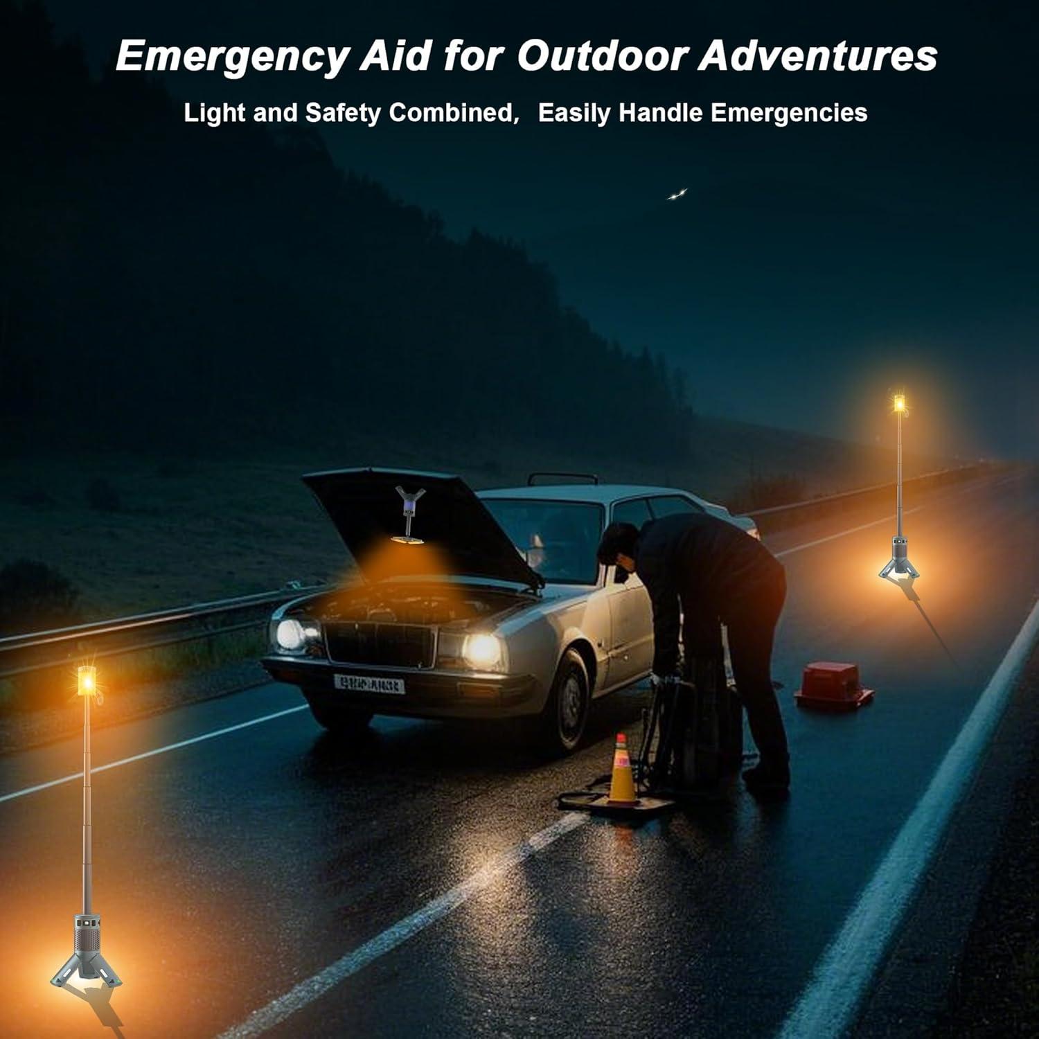 Luces de Camping Telescópicas LUXMO 12000mAh RGB Impermeables