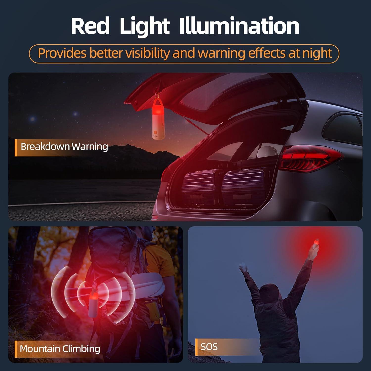 Linterna LED de Camping Dawnrise NL649-G, 350 Horas Luz Recargable