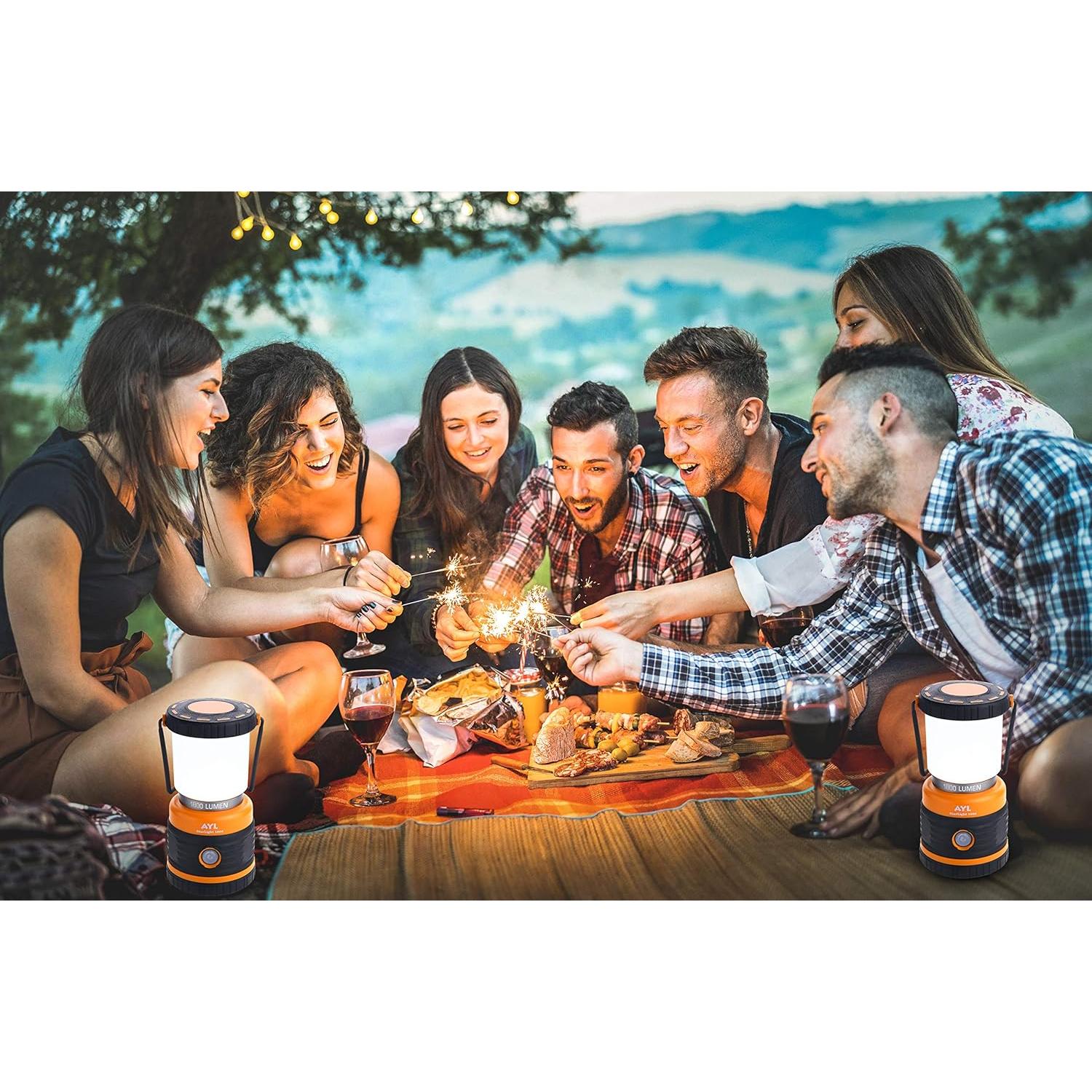 Linterna LED AYL 1800 Lúmenes 4 Modos Impermeable Camping