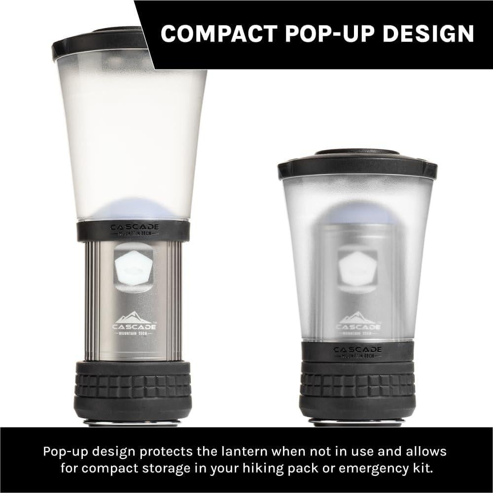 Linterna LED Plegable Cascade Mountain Tech IPX4 - Paquete de 3