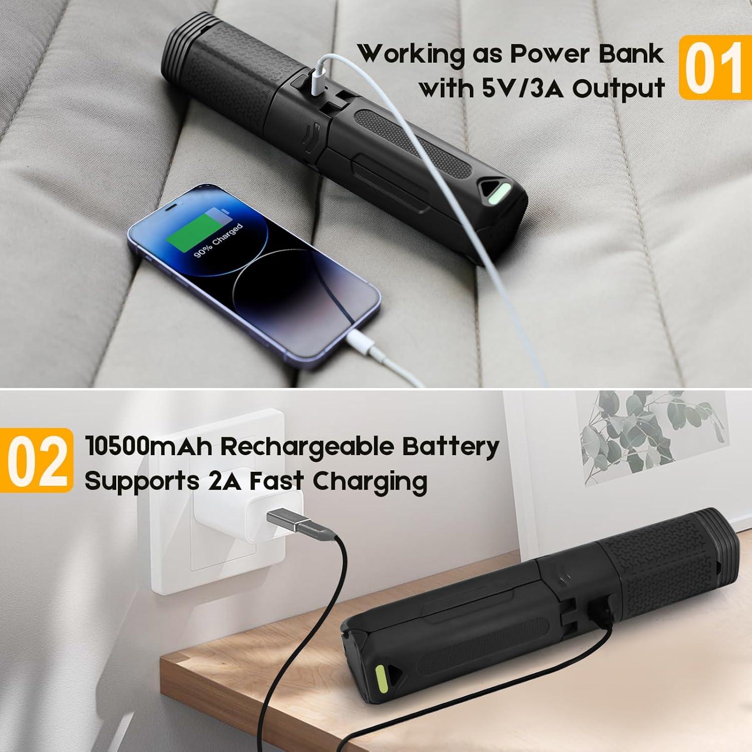 Linterna de Camping Recargable MOPGLR 10500mAh Telescópica