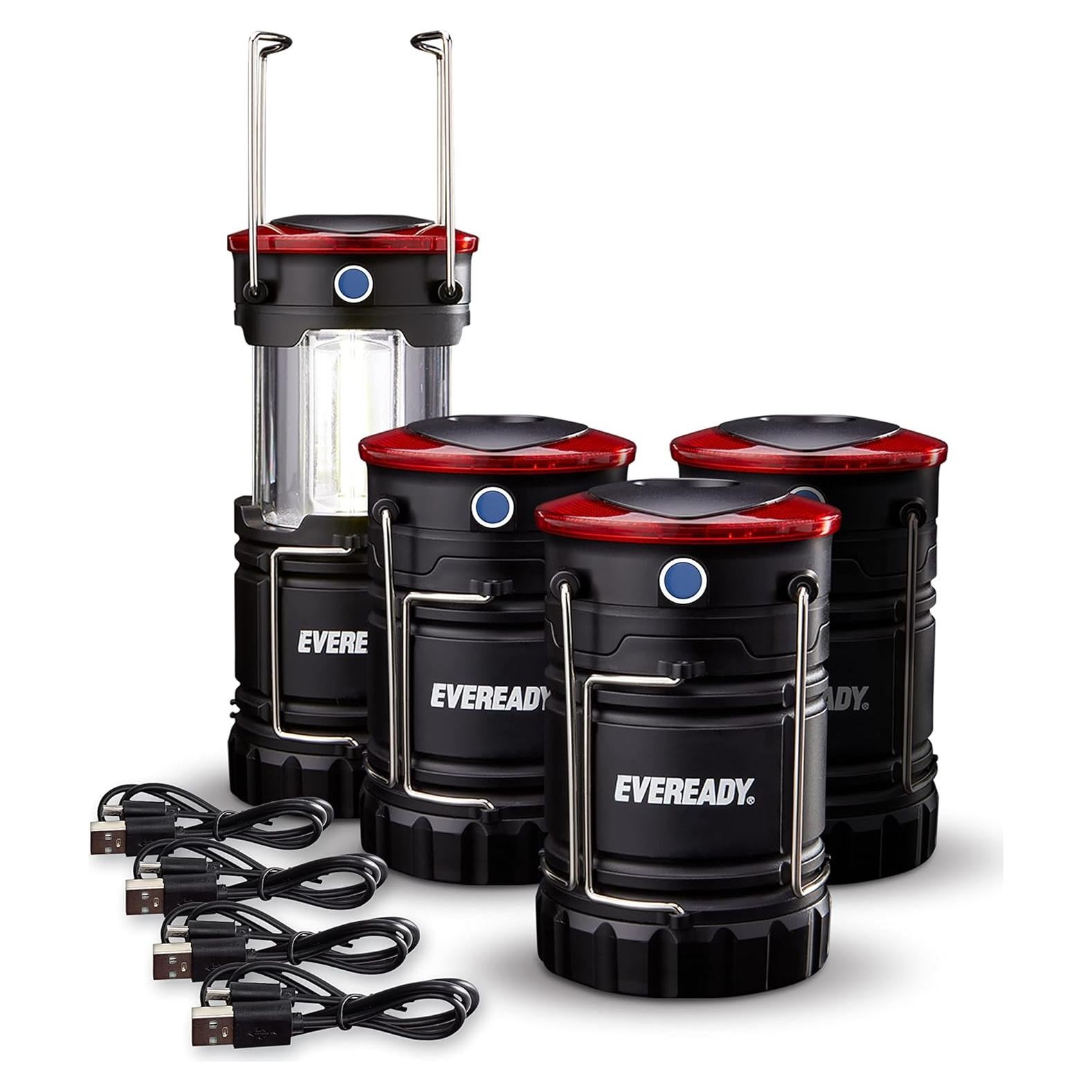 Linternas de Camping LED Eveready 300 Lúmenes Plegables 4 Pzas