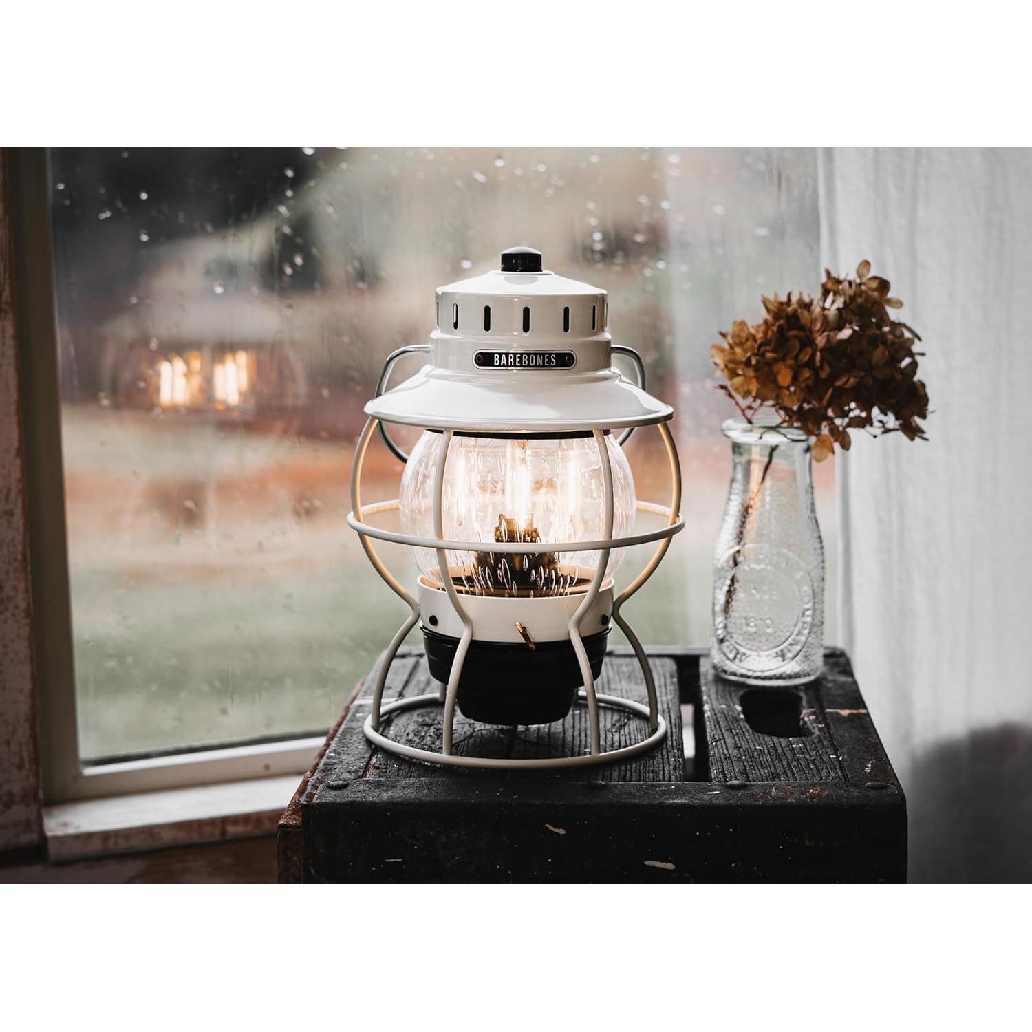 Linterna LED Vintage Barebones - 6.5x6.5x9.5cm - Camping