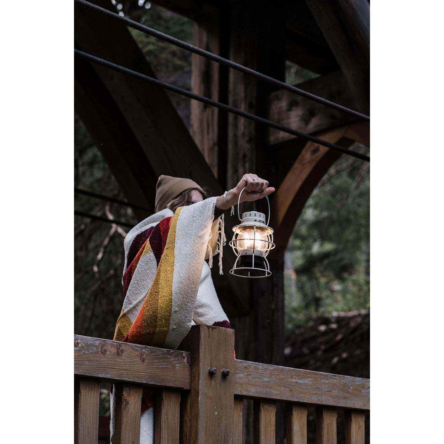 Linterna LED Vintage Barebones - 6.5x6.5x9.5cm - Camping