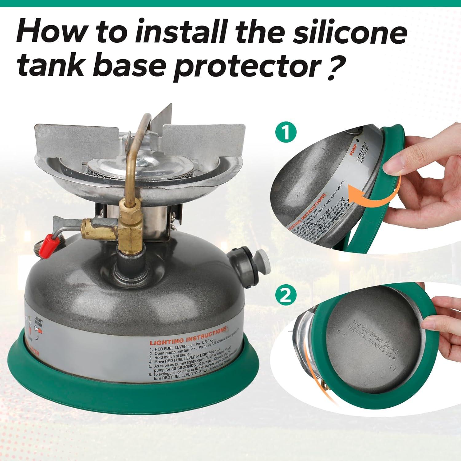 Base de Silicona para Tanque de Keroseno Coleman Verde