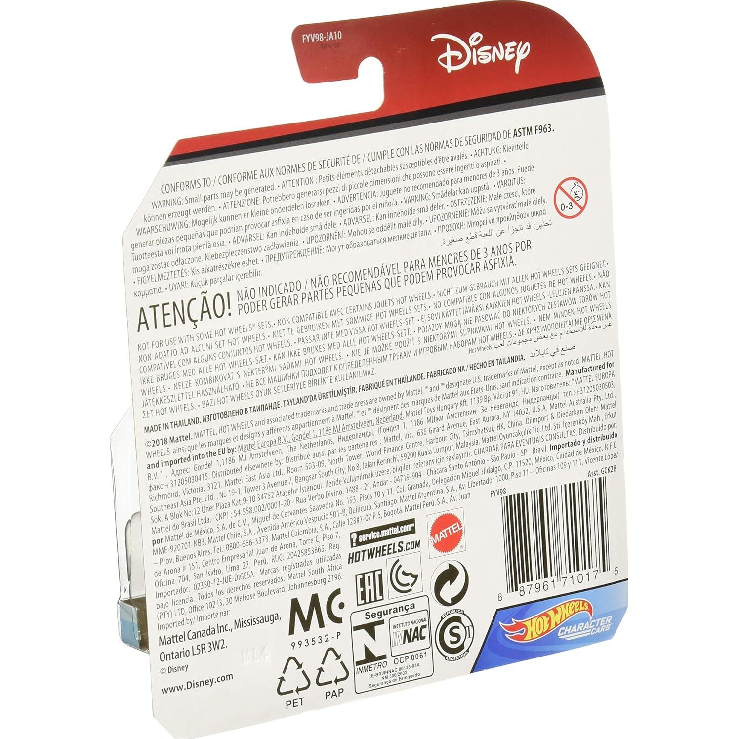 Hot Wheels Simba 1/64 Coche Personaje Disney Diecast