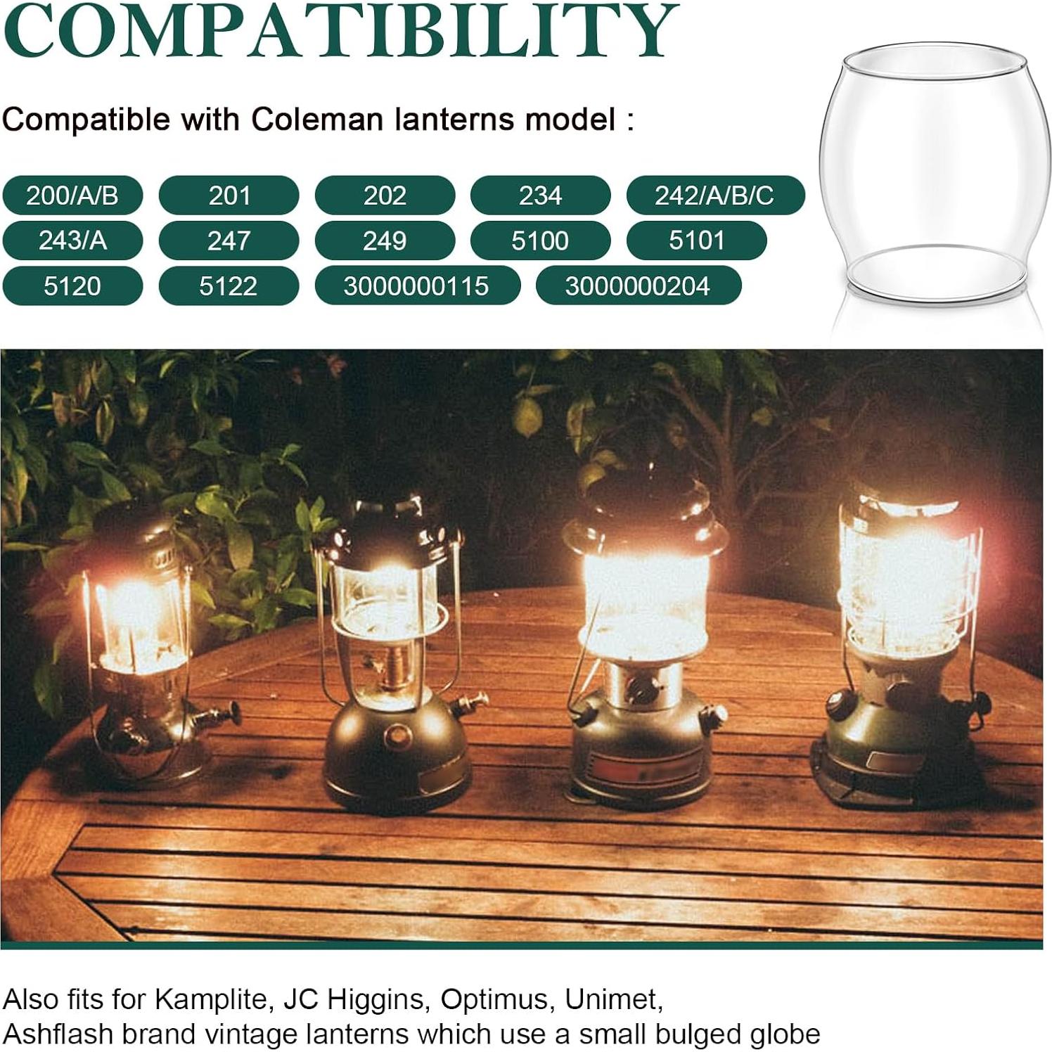 Reemplazo Globo de Vidrio para Linterna Coleman R690B051