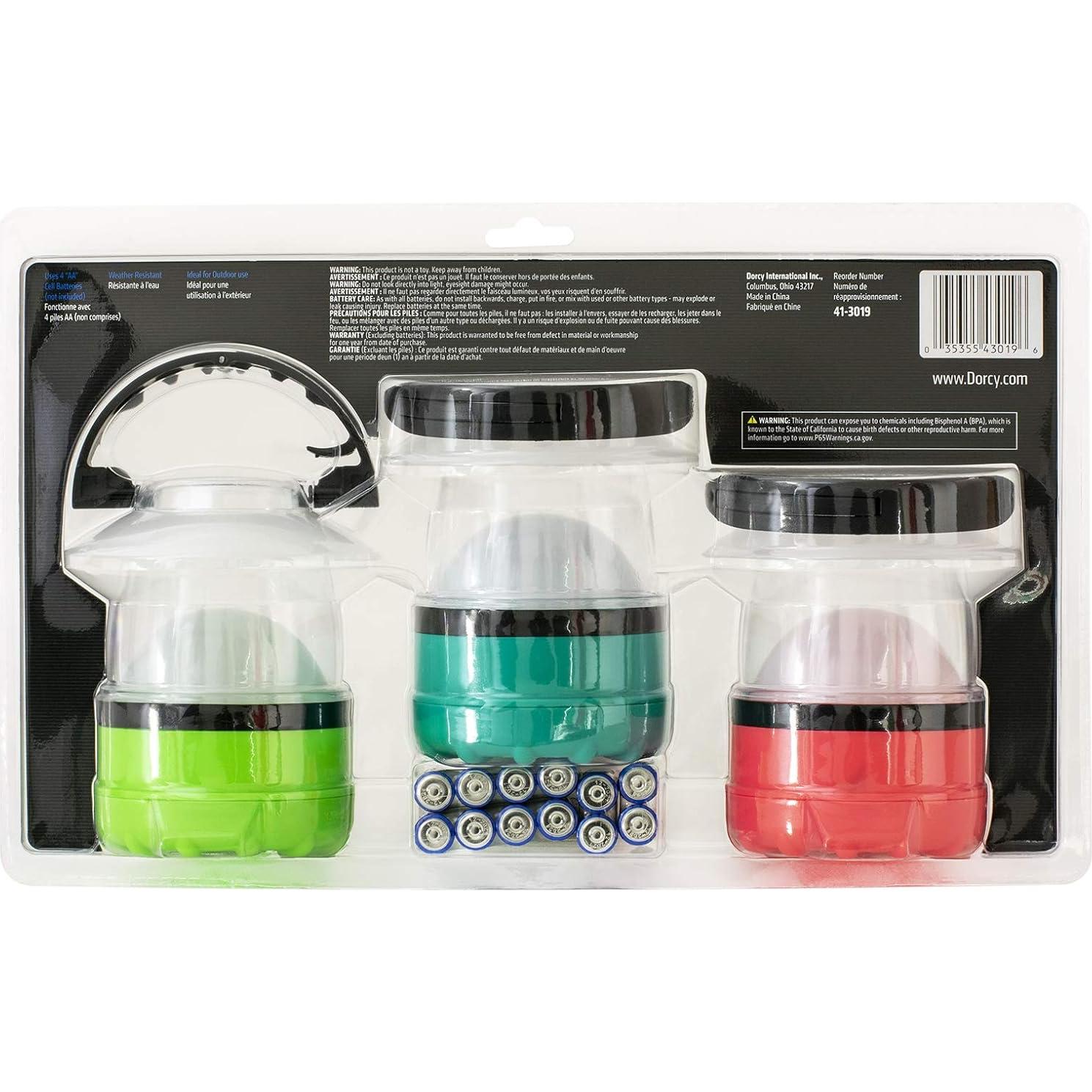 Linterna Mini LED Dorcy 41-3019 - Paquete de 3, 70 horas