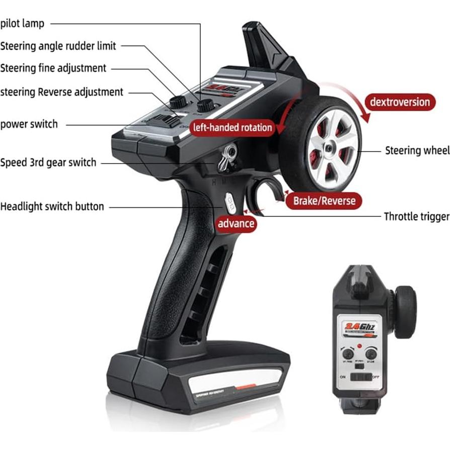 Coche RC Drift YIKESHU 1/16 4x4 Alta Velocidad 40 KM/H