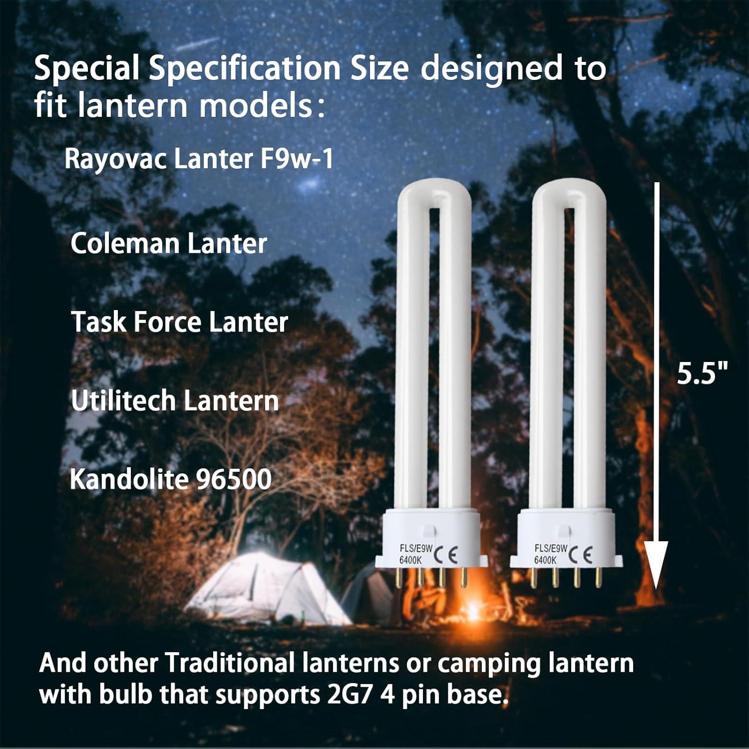 Bombillas de Linterna de Camping KosunRefill 6400K Base 2G7 - Paquete de 2