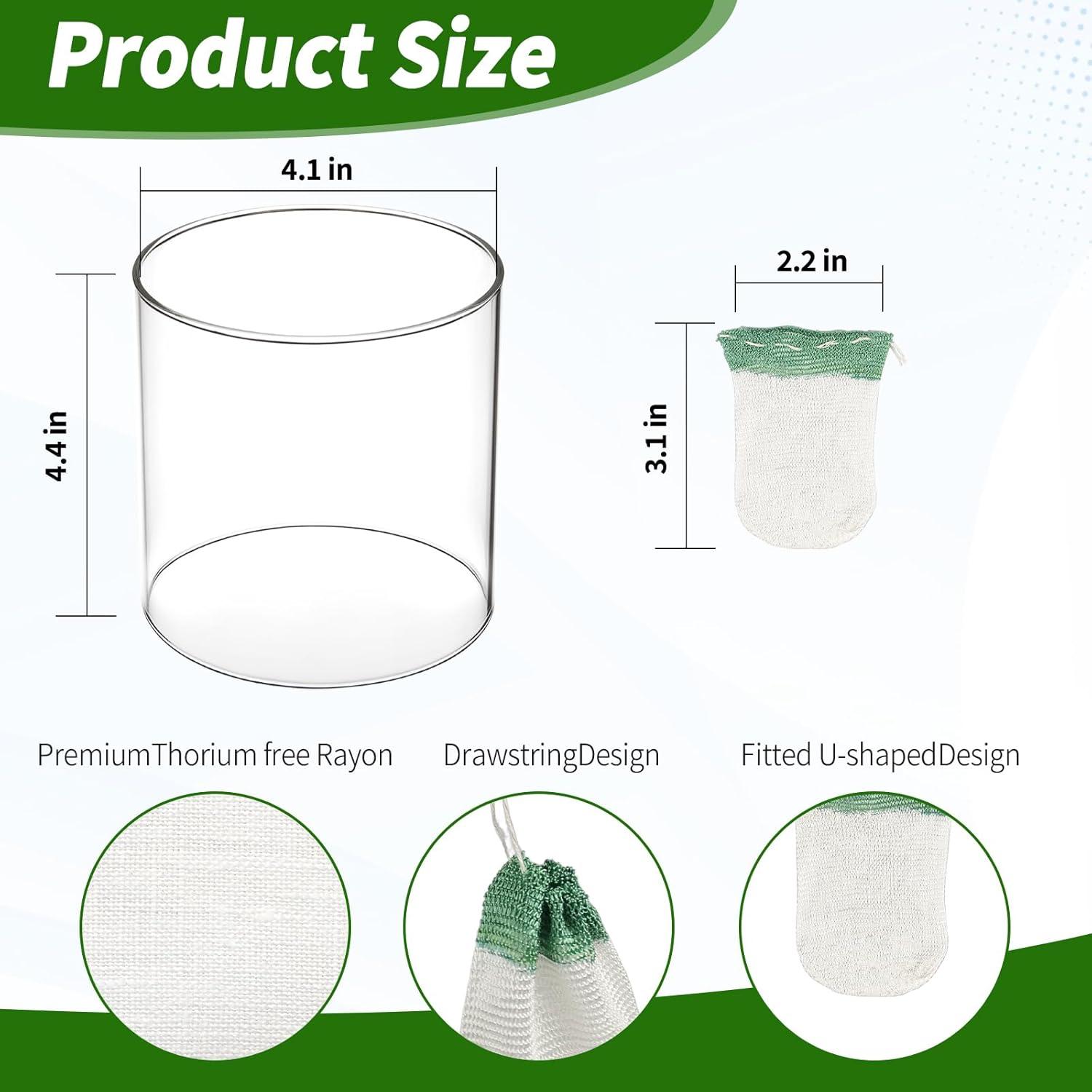 10 Pantallas de Linterna de Propano y Globo de Vidrio SUNJIKA