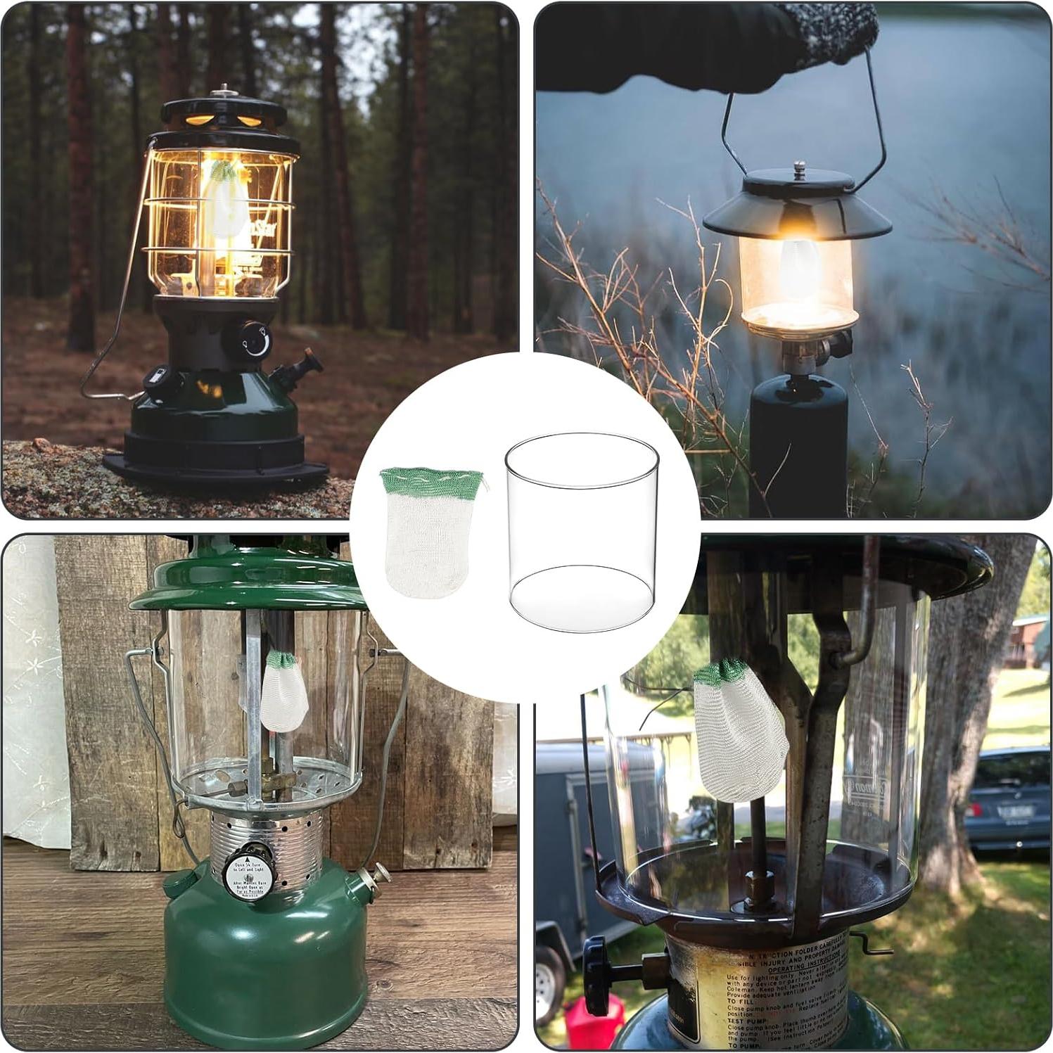 10 Pantallas de Linterna de Propano y Globo de Vidrio SUNJIKA