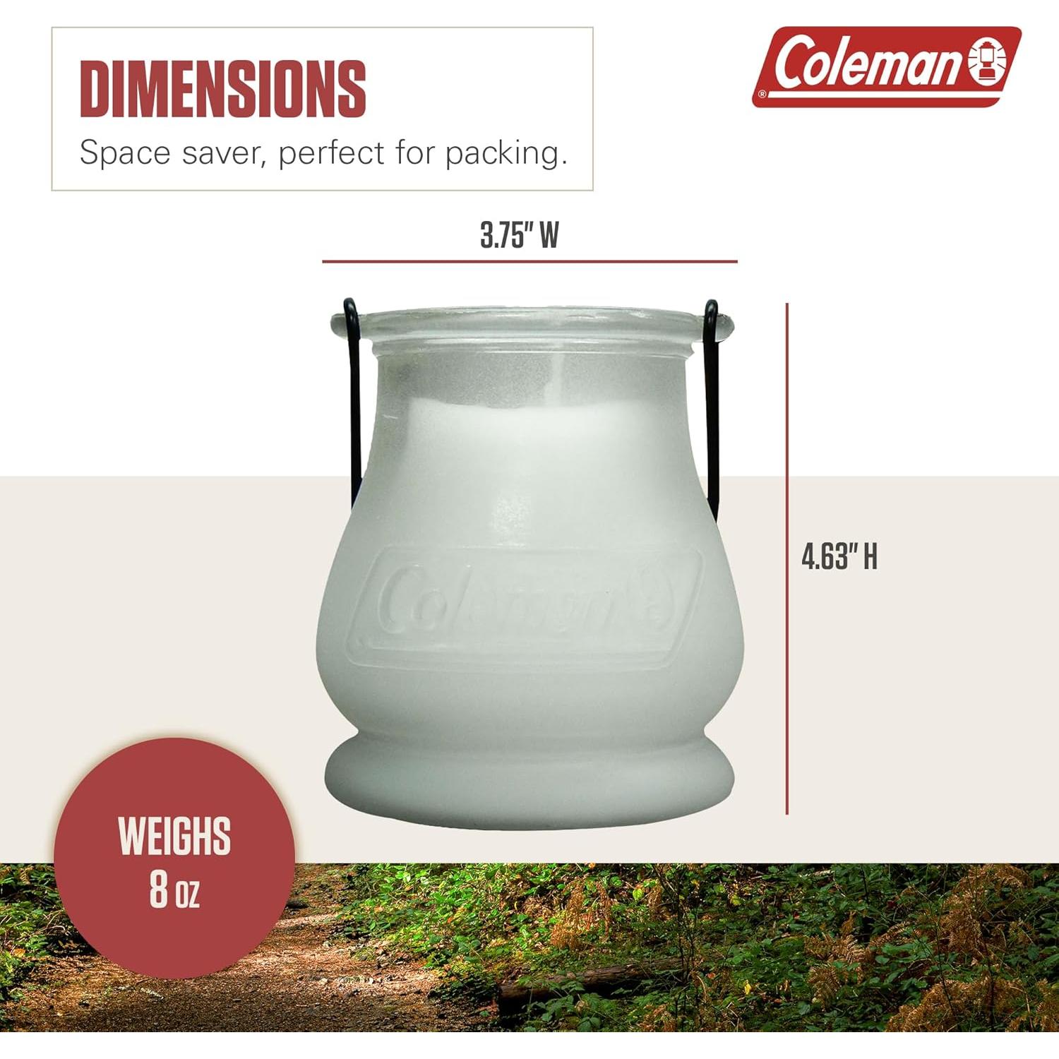 Vela LED Citronela Coleman 8oz Cambia Color Exterior