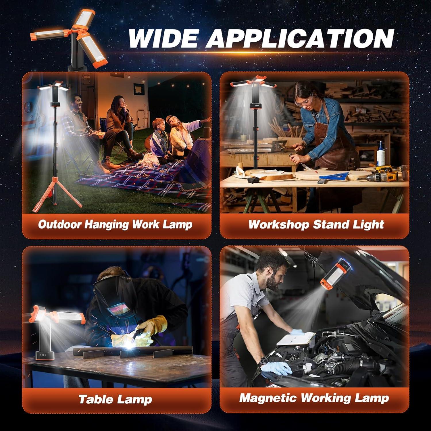 Luz de Camping Portátil Saker LD10 Recargable 800-3200 Lúmenes