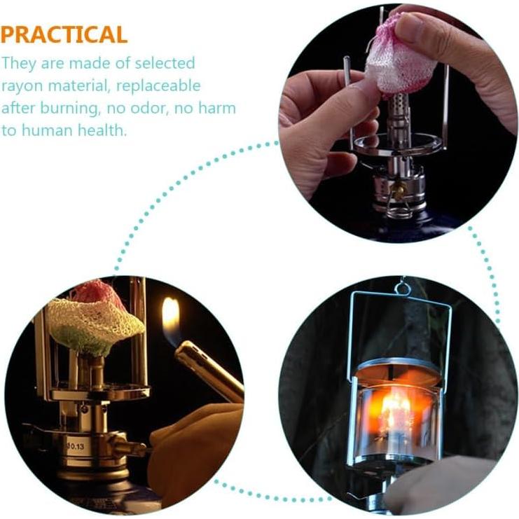 Pantallas de Linterna de Gas EXCEART 12 Piezas 9x9cm Rayón