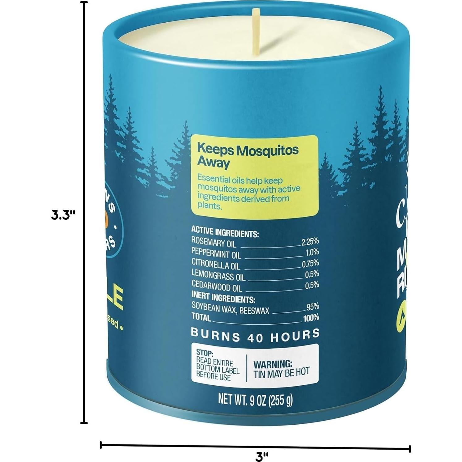 Vela Repelente de Mosquitos Cliganic 255g - Citronela Natural