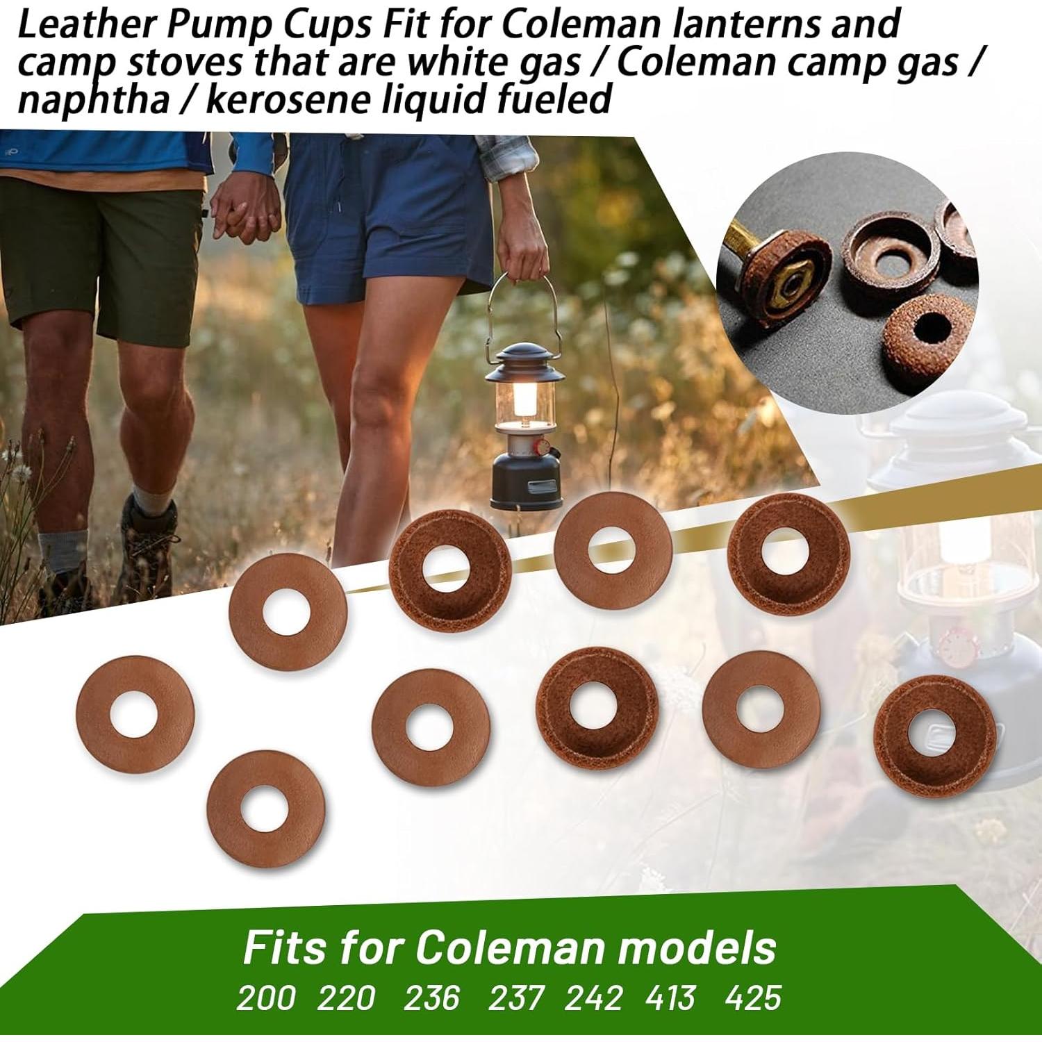 10 Copas de Bomba de Cuero Ciuouient para Estufas Coleman 22mm