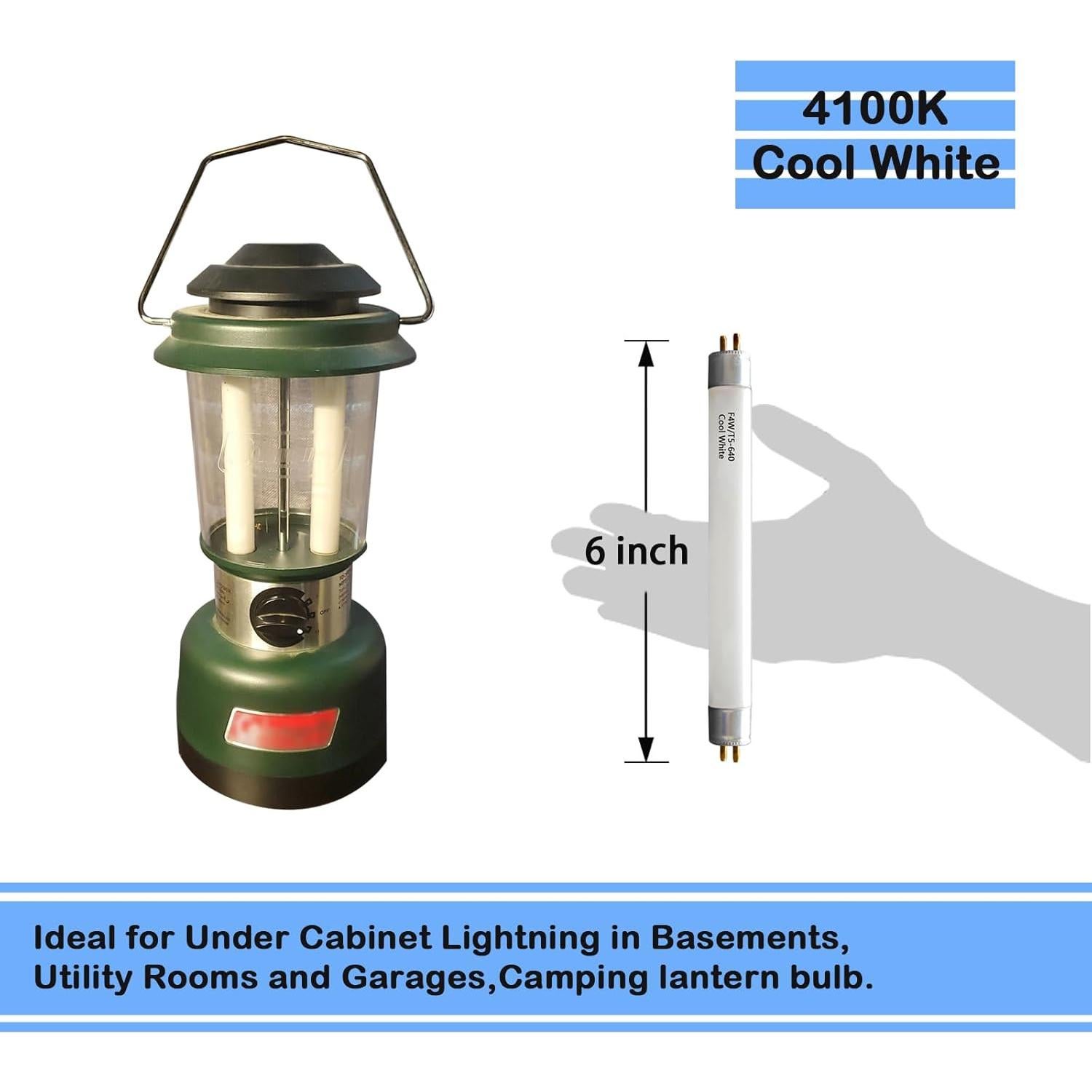 Bombilla Fluorescente T5 4W 4100K Blanco Frío 6" SGZ&ZGS - 4 Pack