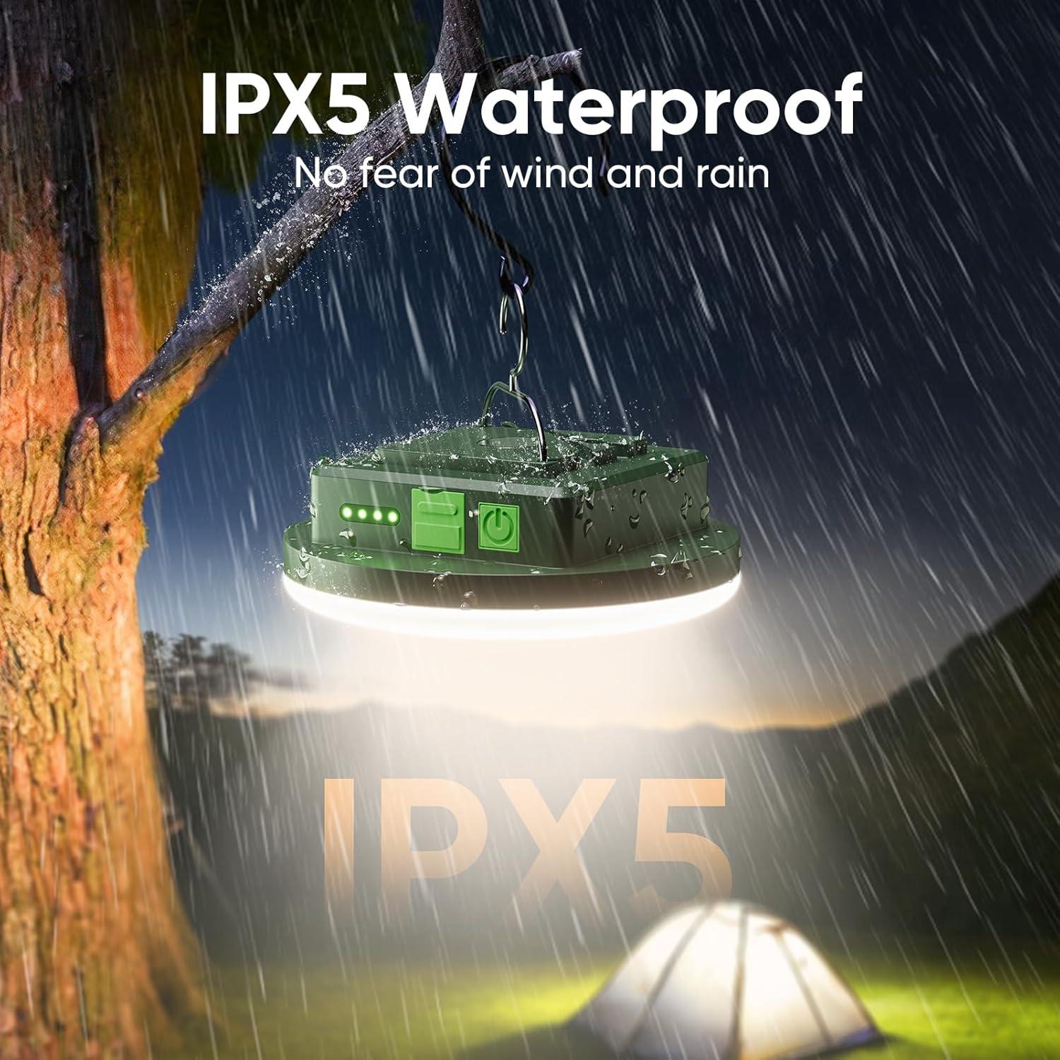 Linterna de Camping Eventek 12000mAh LED Impermeable IPX5