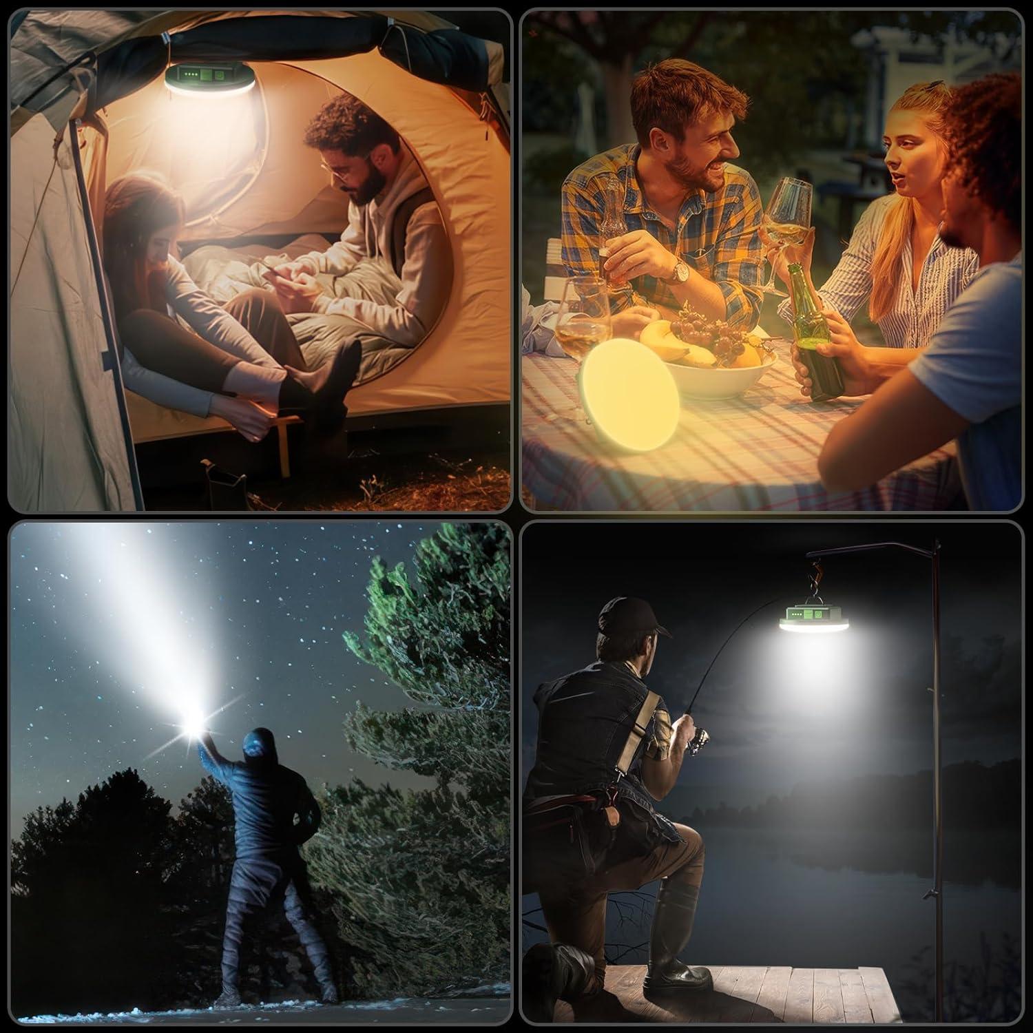 Linterna de Camping Eventek 12000mAh LED Impermeable IPX5