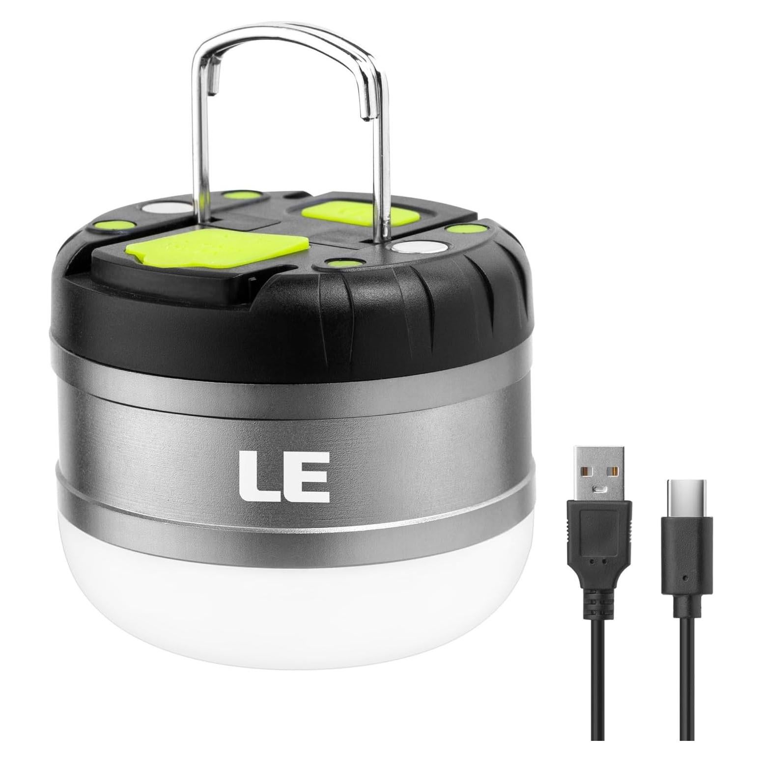 Linterna de Camping LE LED Recargable 310LM 5 Modos Impermeable