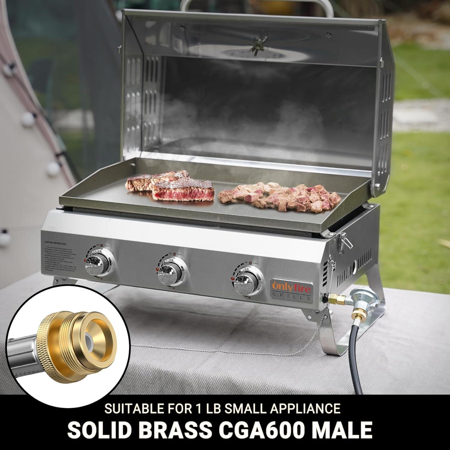 Adaptador de Manguera de Propano ONLYFIRE 12 Pies para Tanques de 20 lb