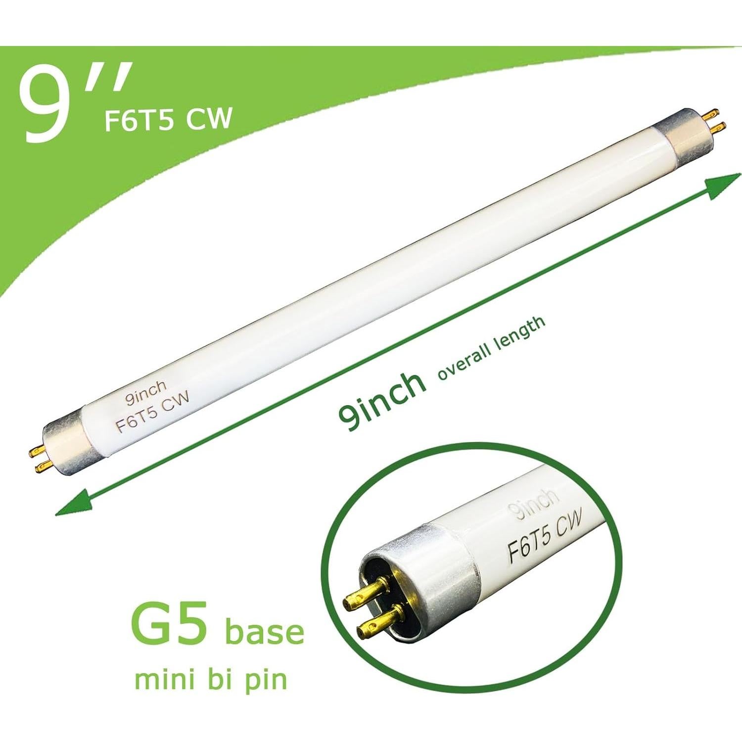 Bombilla Fluorescente 9" F6T5 Accway 6W 4100K Blanca Fría