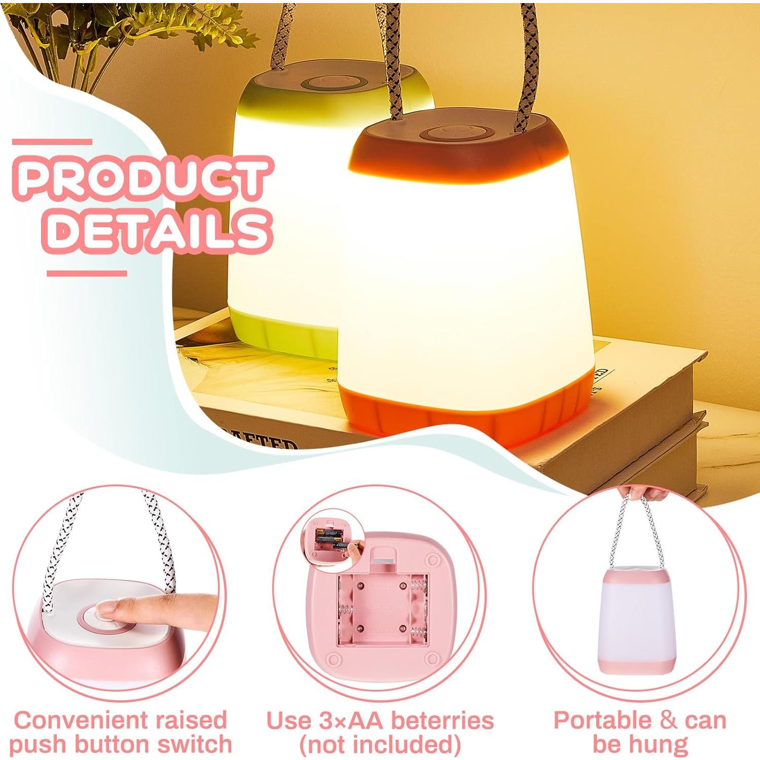 Linterna de Camping LED VIHOSE 6 Pcs 12.4 cm Portátil 3 Modos