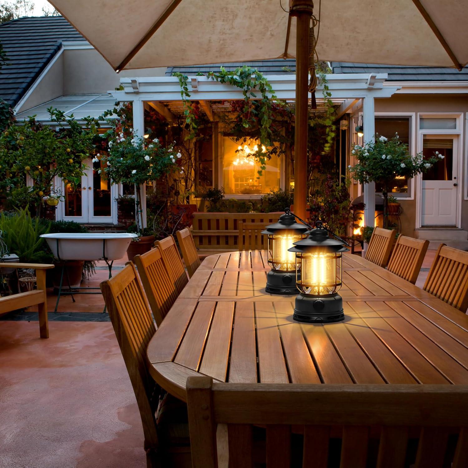 Linterna LED de Camping KUNDGLA Negra Recargable USB 1500 LM