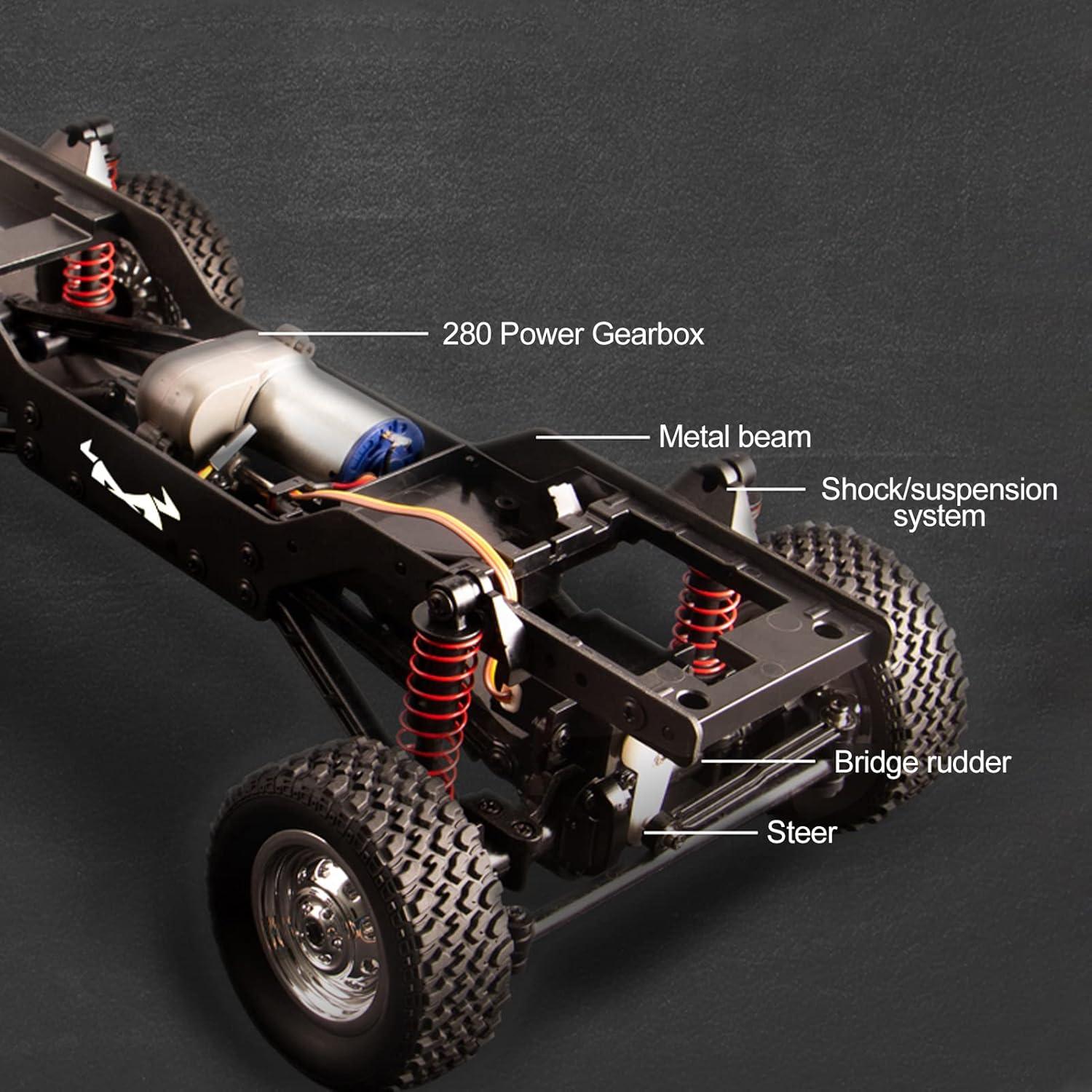 Coche RC Goolsky Rock Crawler 1:12 4WD Todo Terreno Plata