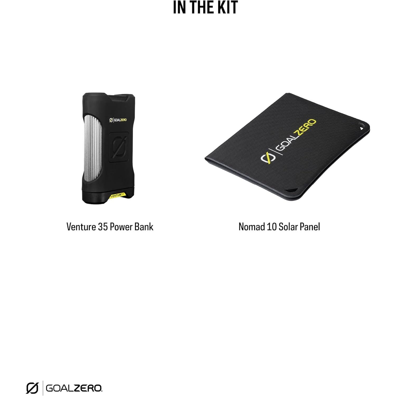 Cargador Portátil Goal Zero Venture 35 con Panel Solar 9600mAh