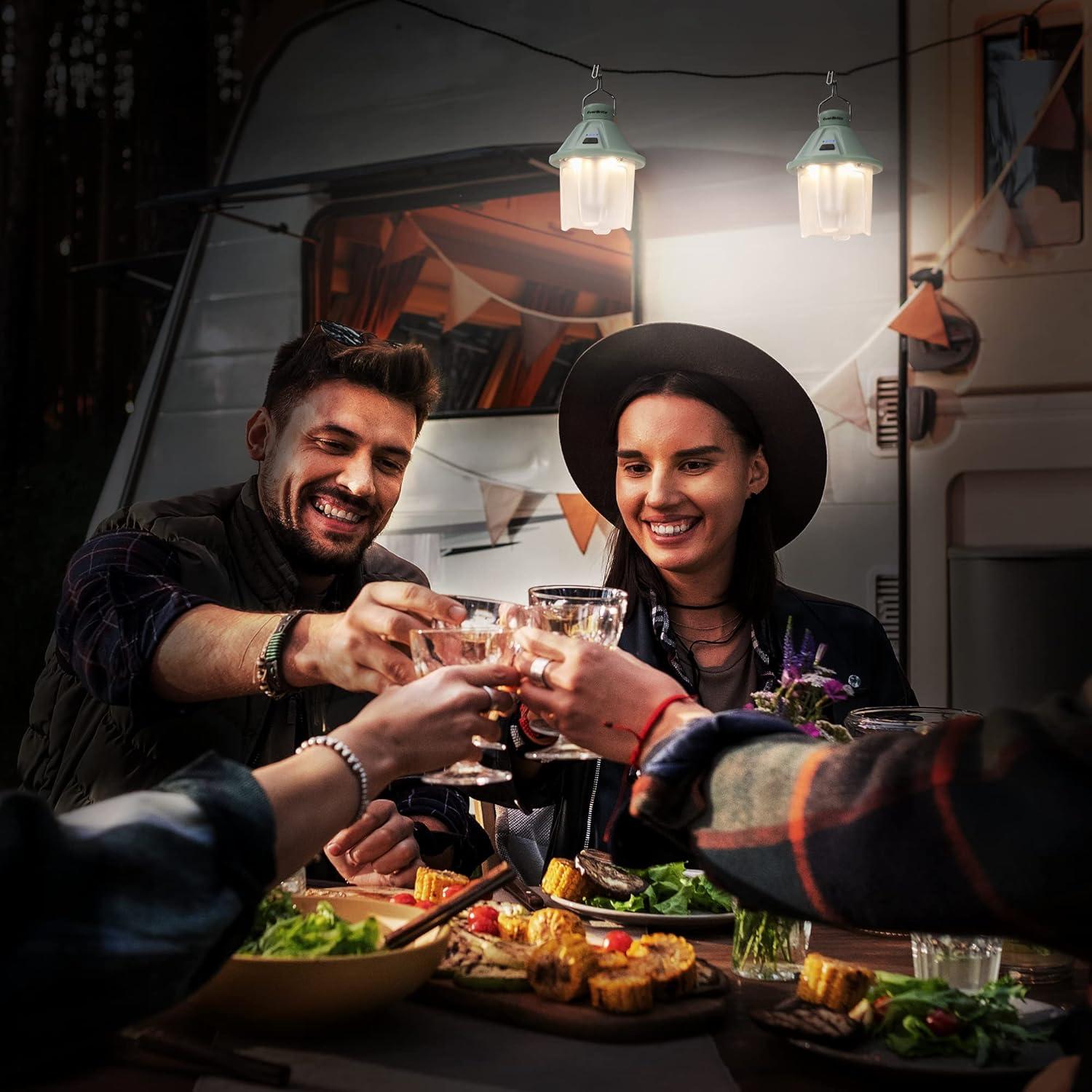 Linterna de Camping Recargable EverBrite 450LM 5 Modos Verde Menta