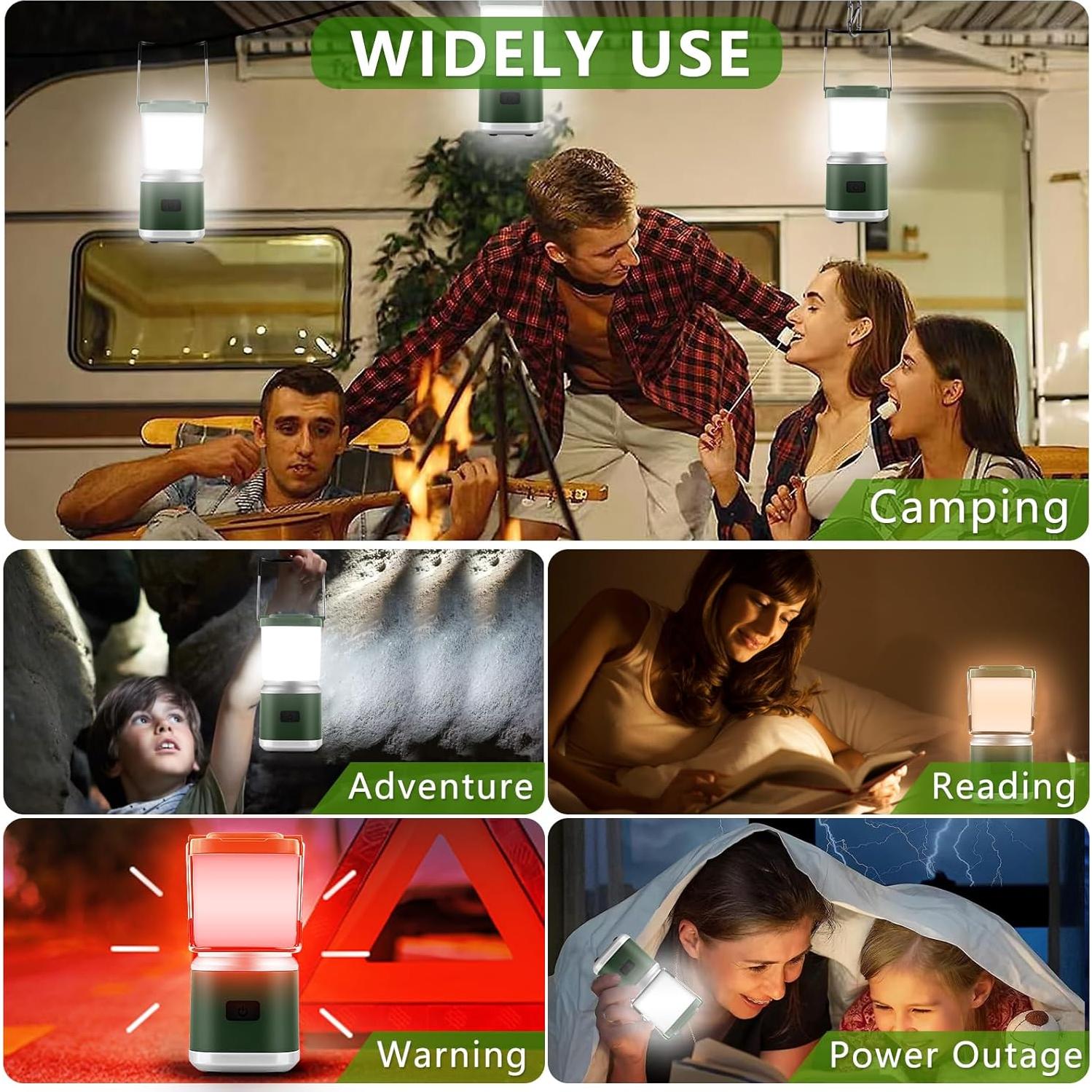 Linterna de Camping Hoxida 2000LM Recargable Impermeable