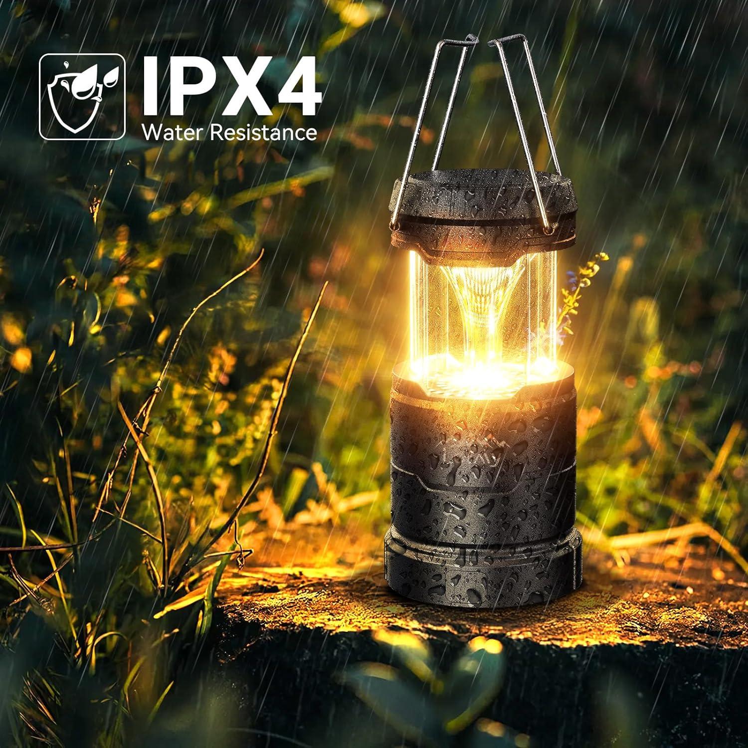 Linternas de Camping LETMY 4 Paquete LED Plegables 600 Lúmenes