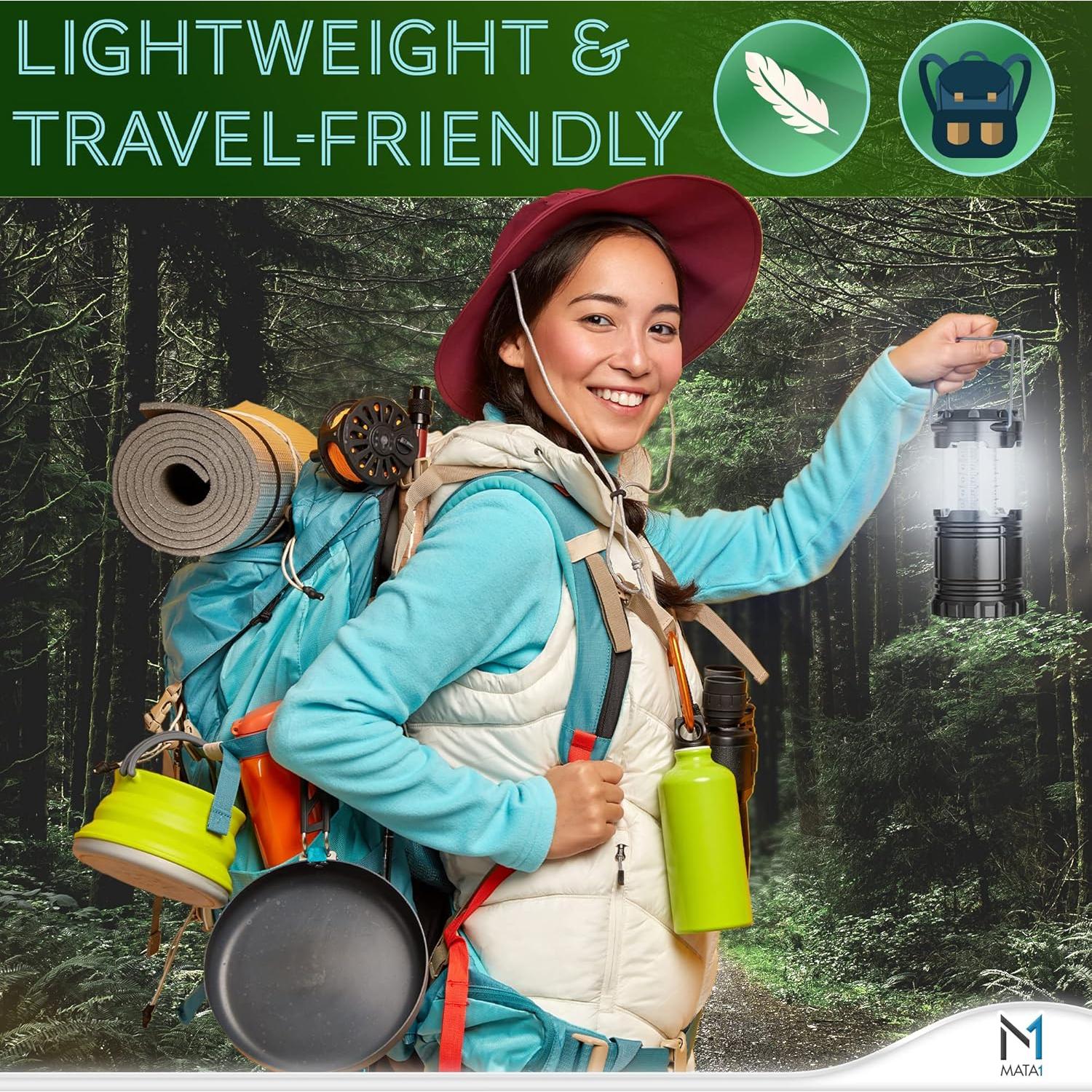 Lámparas LED de Camping Mata1 - 2 Paquete, 180 Lúmenes