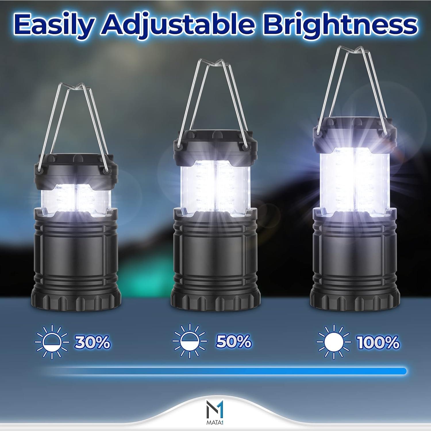 Lámparas LED de Camping Mata1 - 2 Paquete, 180 Lúmenes
