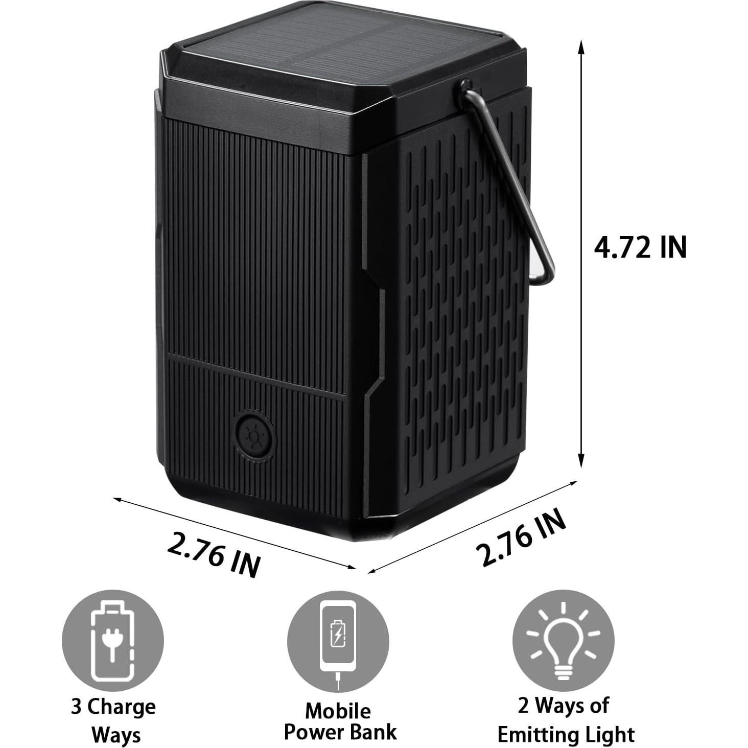 Linterna de Camping Recargable HY-236TD USB Solar Manivela