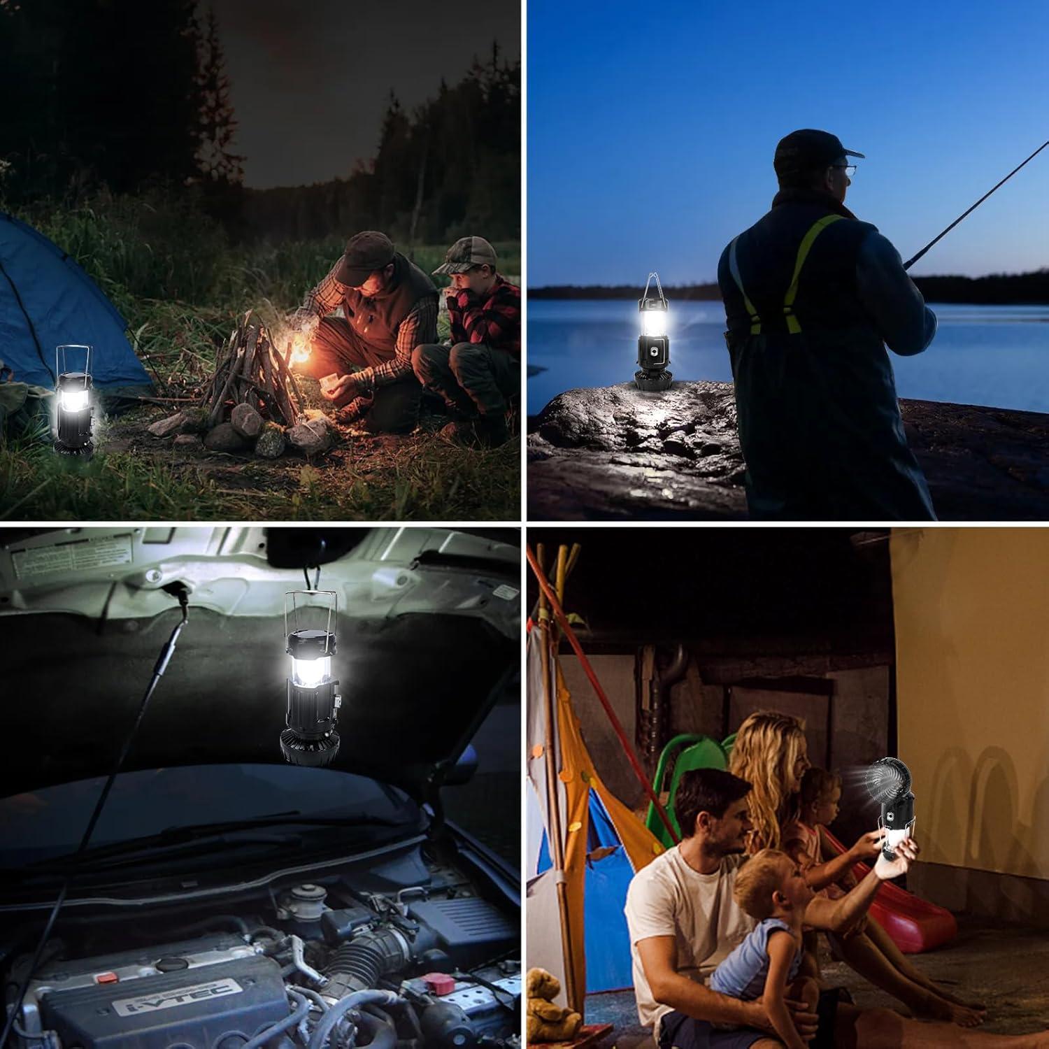 Linterna de Camping Solar JMADENQ con Ventilador 2024