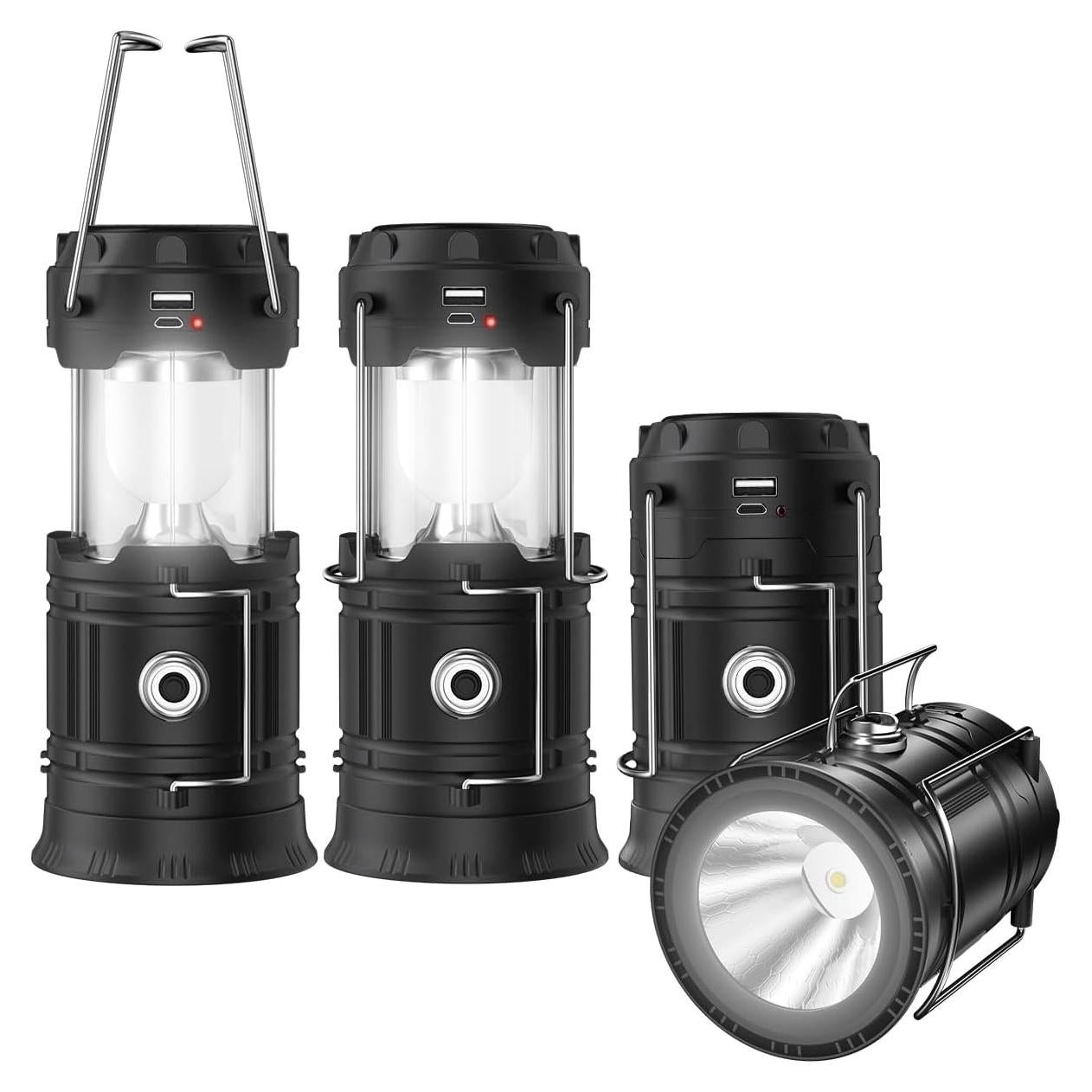 Linterna Solar LED RXMYO Recargable USB para Camping 2023