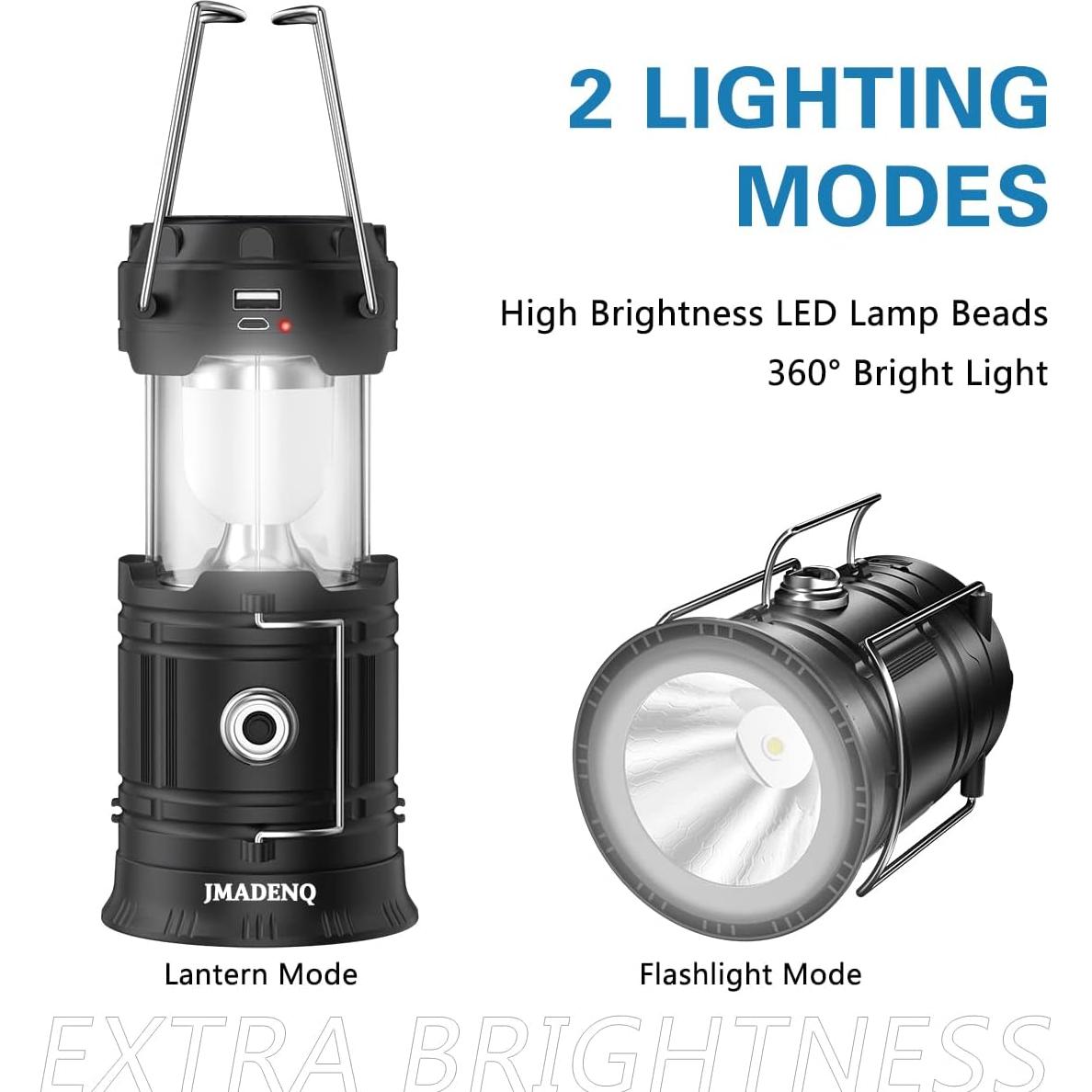 Linterna Solar LED RXMYO Recargable USB para Camping 2023