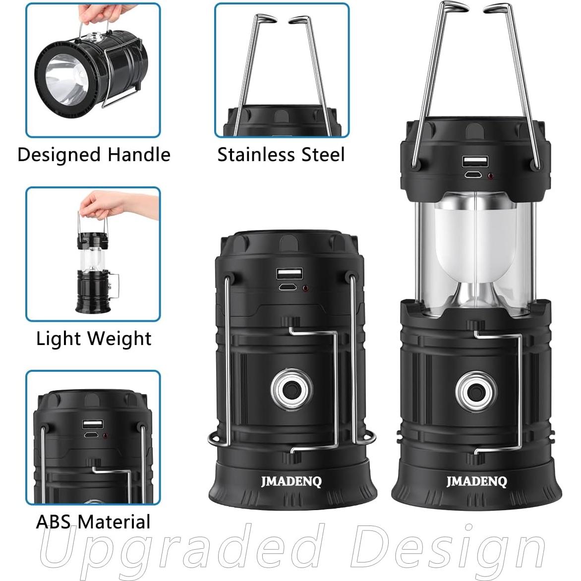 Linterna Solar LED RXMYO Recargable USB para Camping 2023